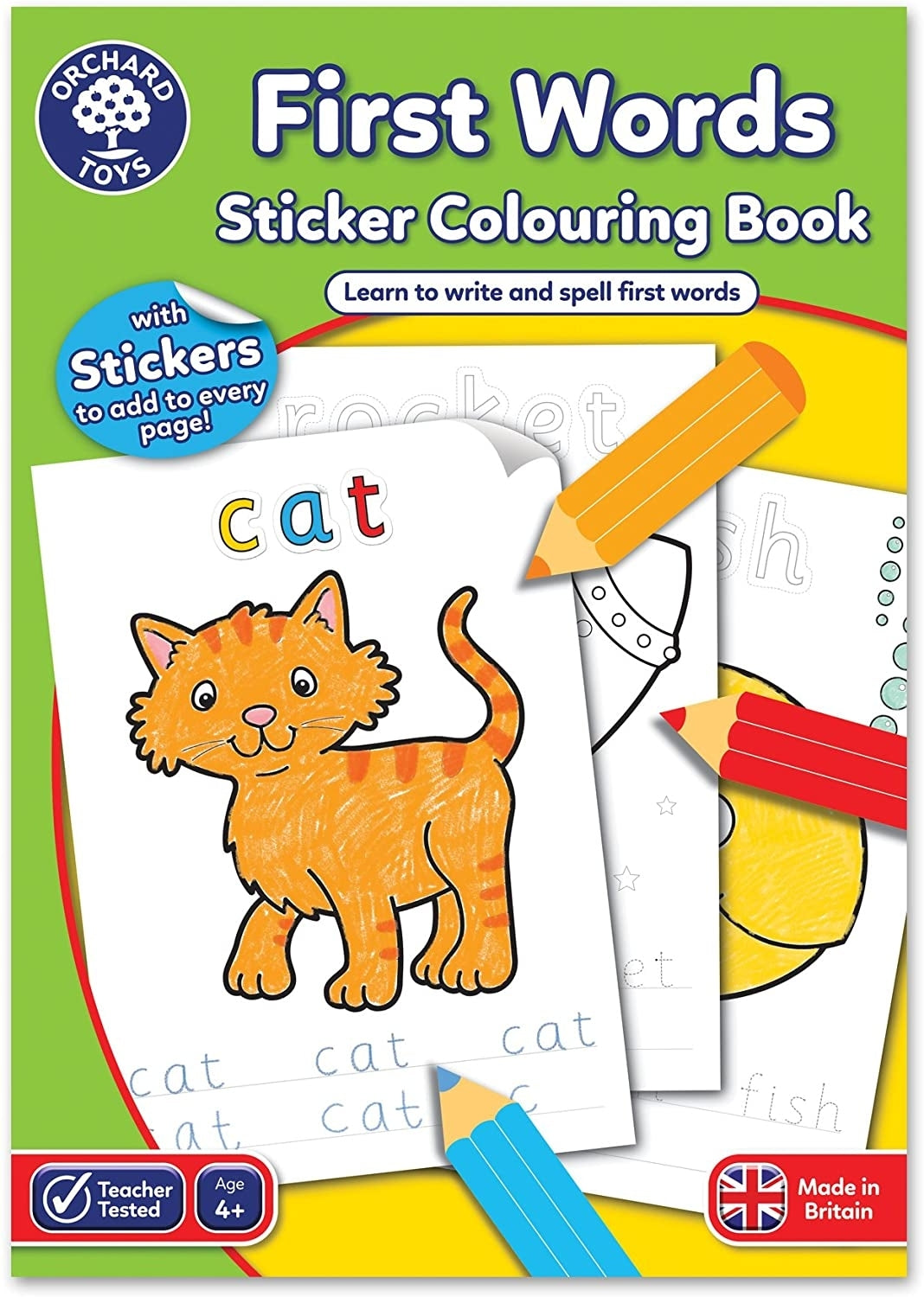 Orchard Toys Learning Sticker Colouring Book Series (4 Titles)