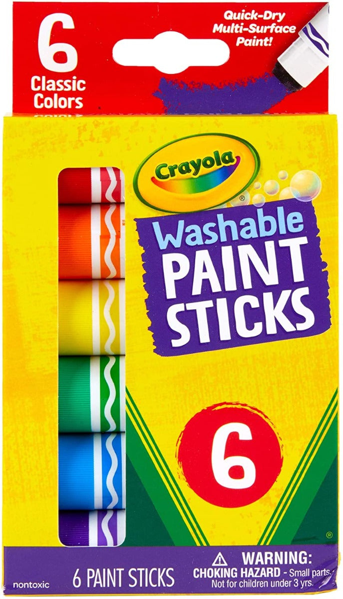 Crayola Washable Paint Sticks, 6pk