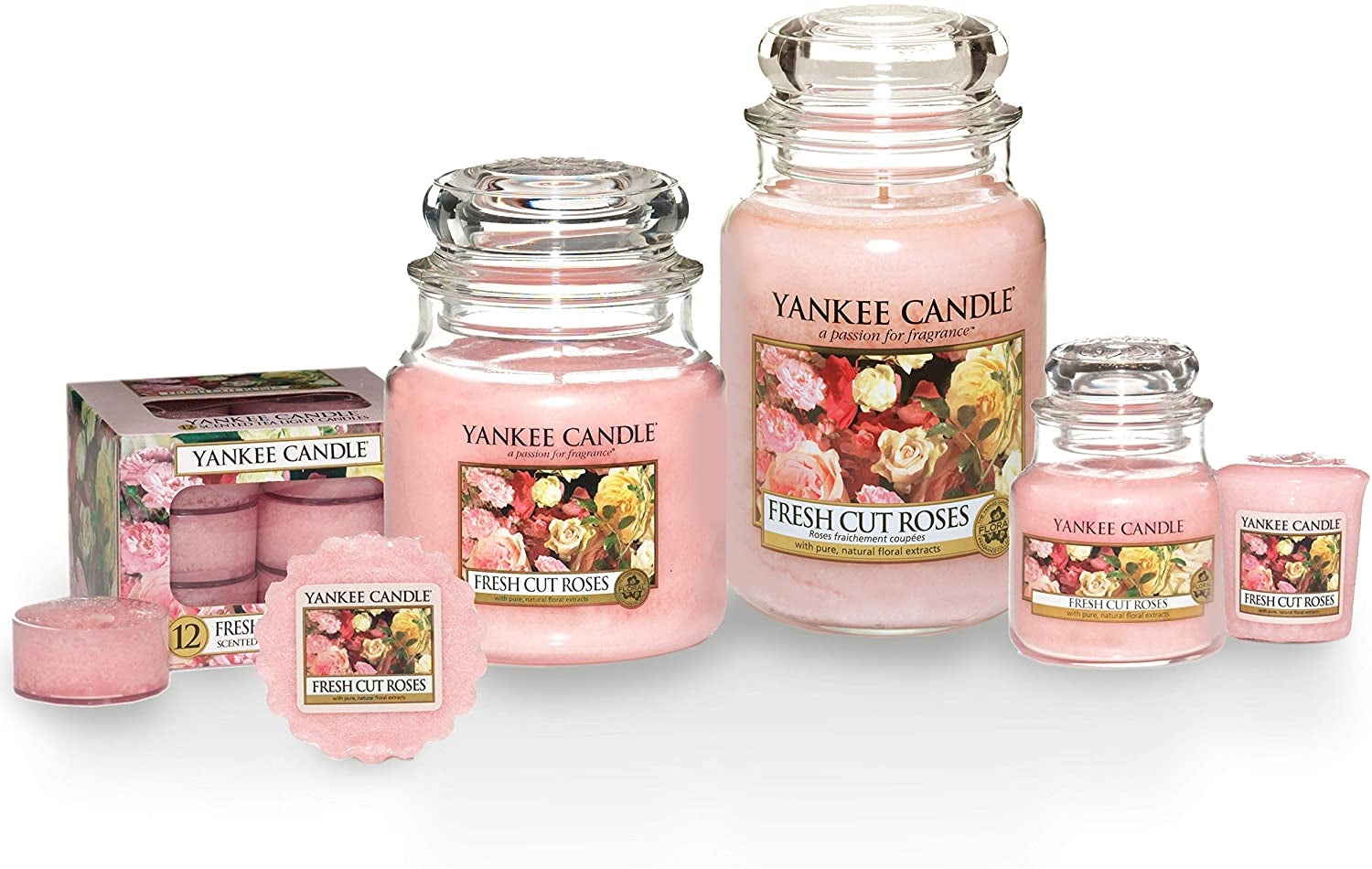 Yankee Candle Small Jar Candle (3.7oz) - Fresh Cut Roses