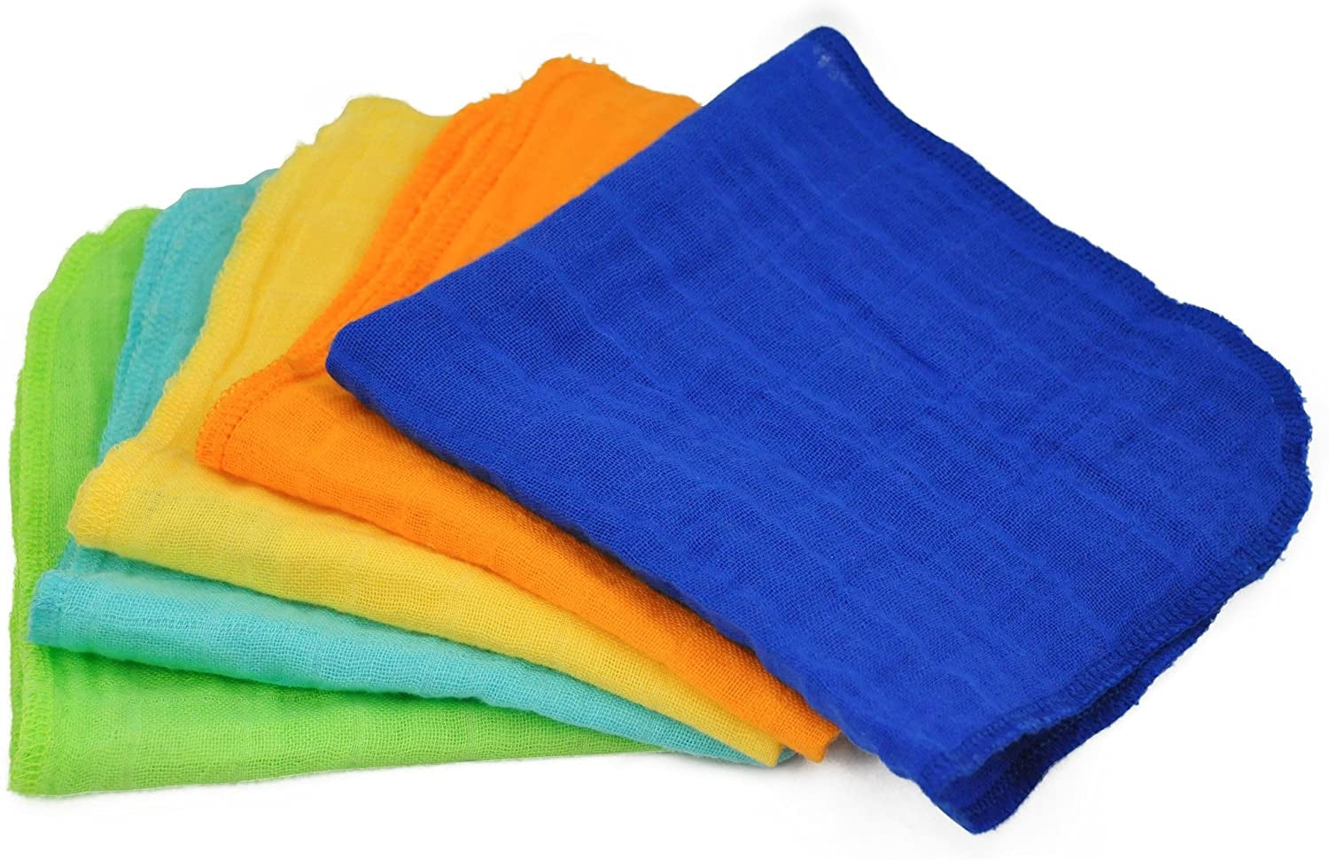 Green Sprouts Organic Cotton Muslin Face Cloths (5pk) - White