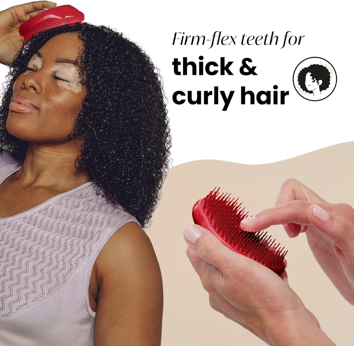 Tangle Teezer Original Detangling Hairbrush, Thick & Curly (1 Design)