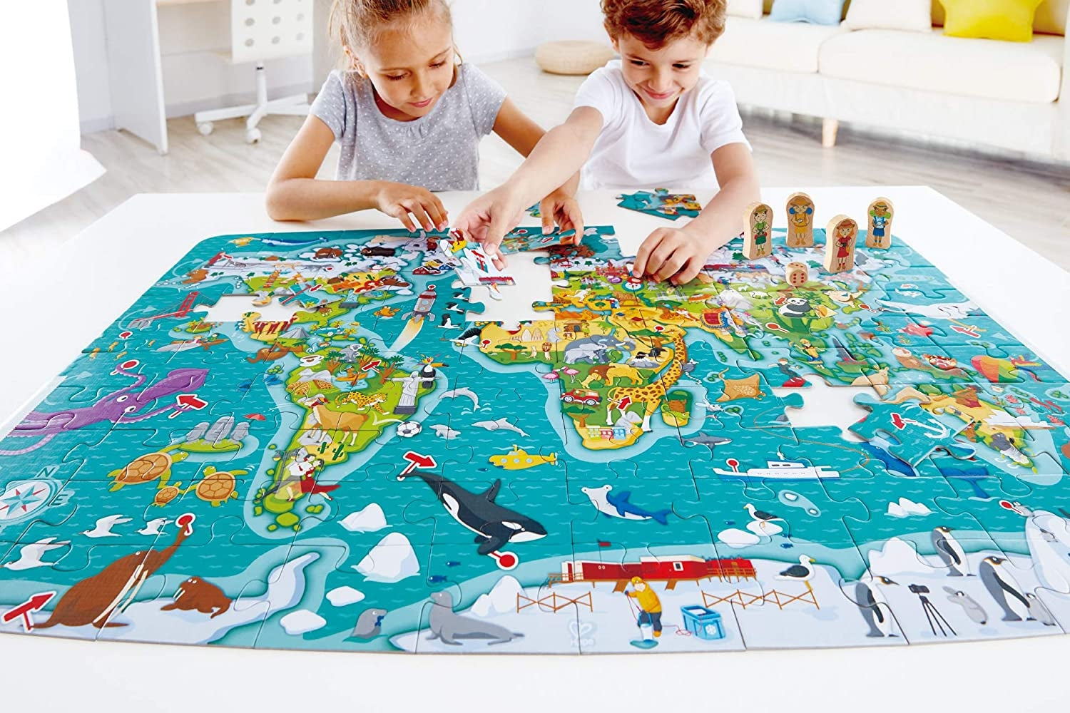 Hape 2-in-1 World Tour Puzzle and Game