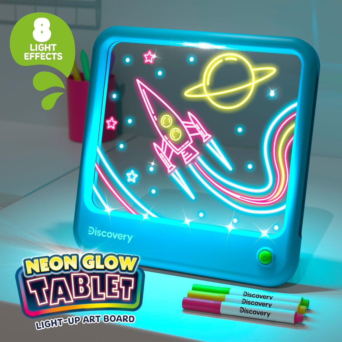 Discovery Neon Glow Tablet Light-Up Art Board