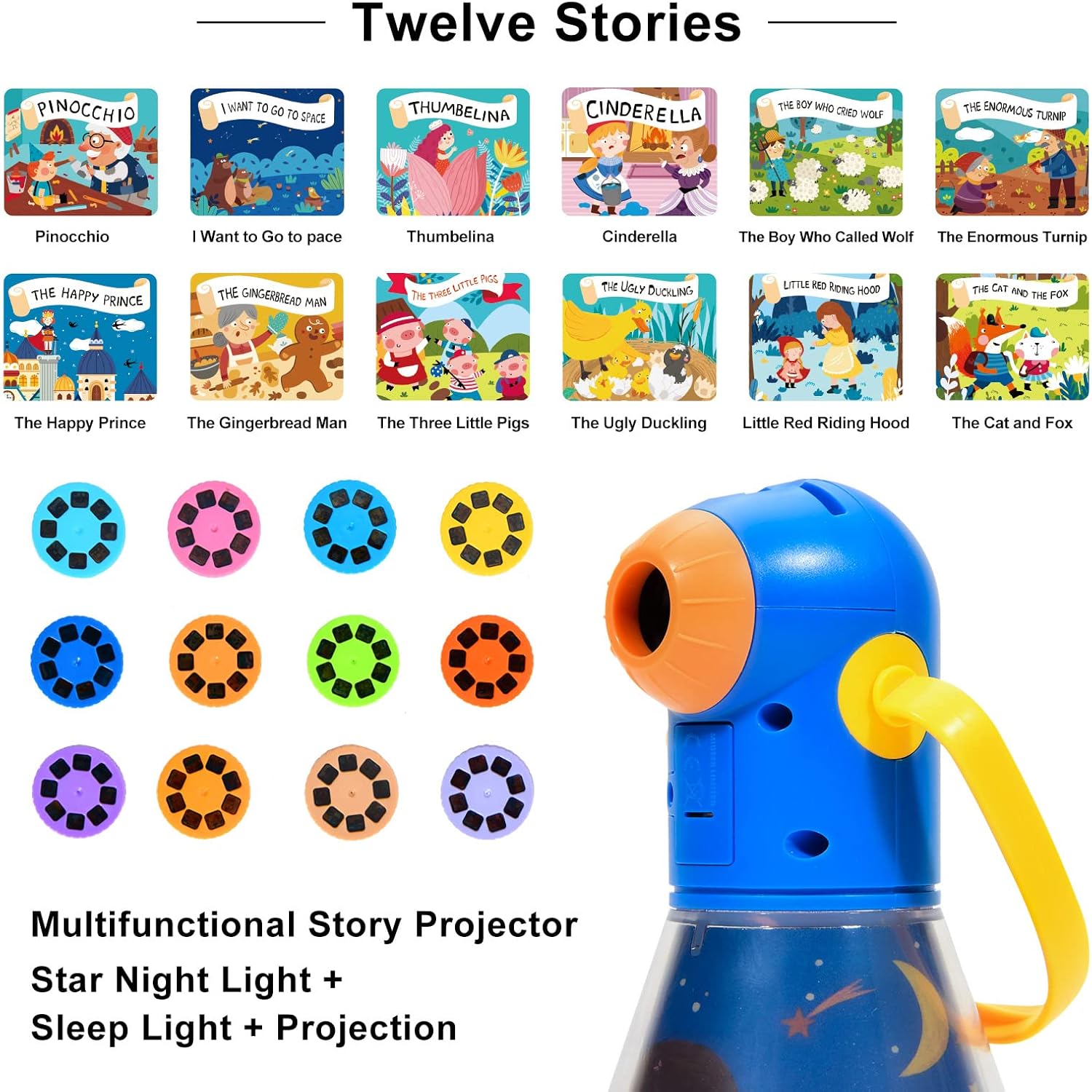 Mideer Kids Storybook Torch Projector (8/12 Stories)