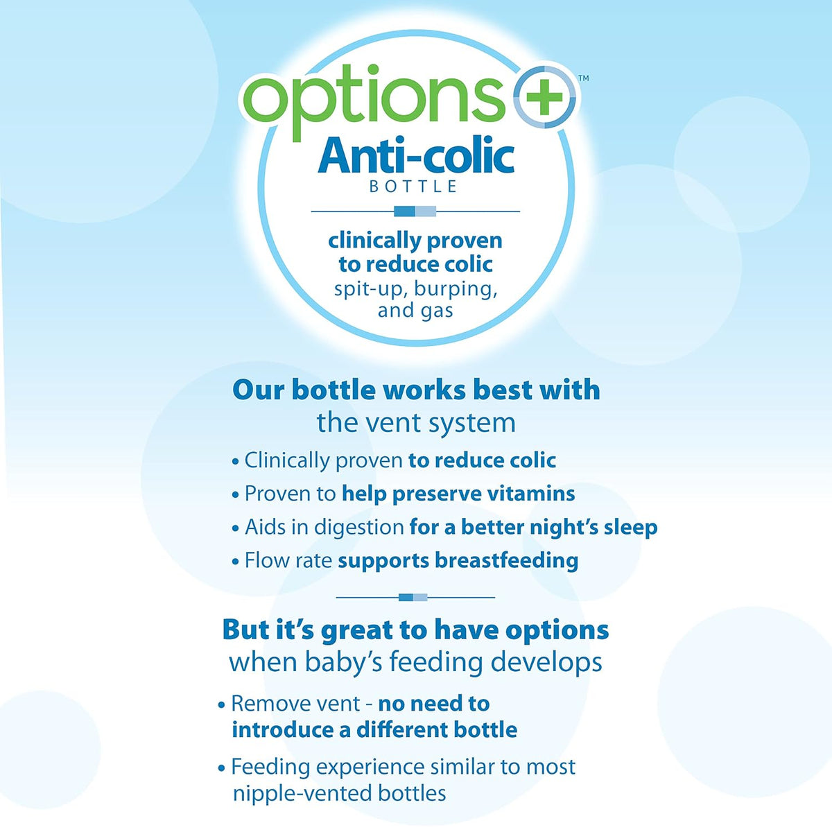 Dr. Brown's Options+ Anti-Colic Wide Bottle to Sippy Starter Kit, 9oz/270ml | 6M+