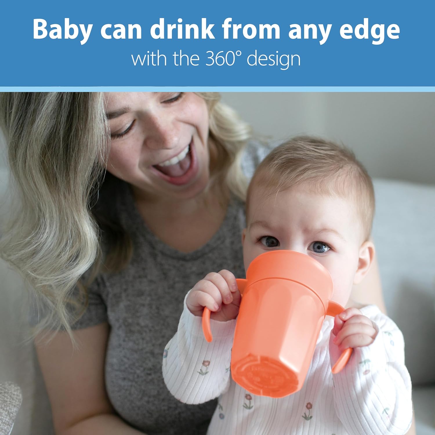 Dr. Brown’s Milestones Cheers360 Cup with Handles, 7 oz/200 mL (2 Colors) | 6M+