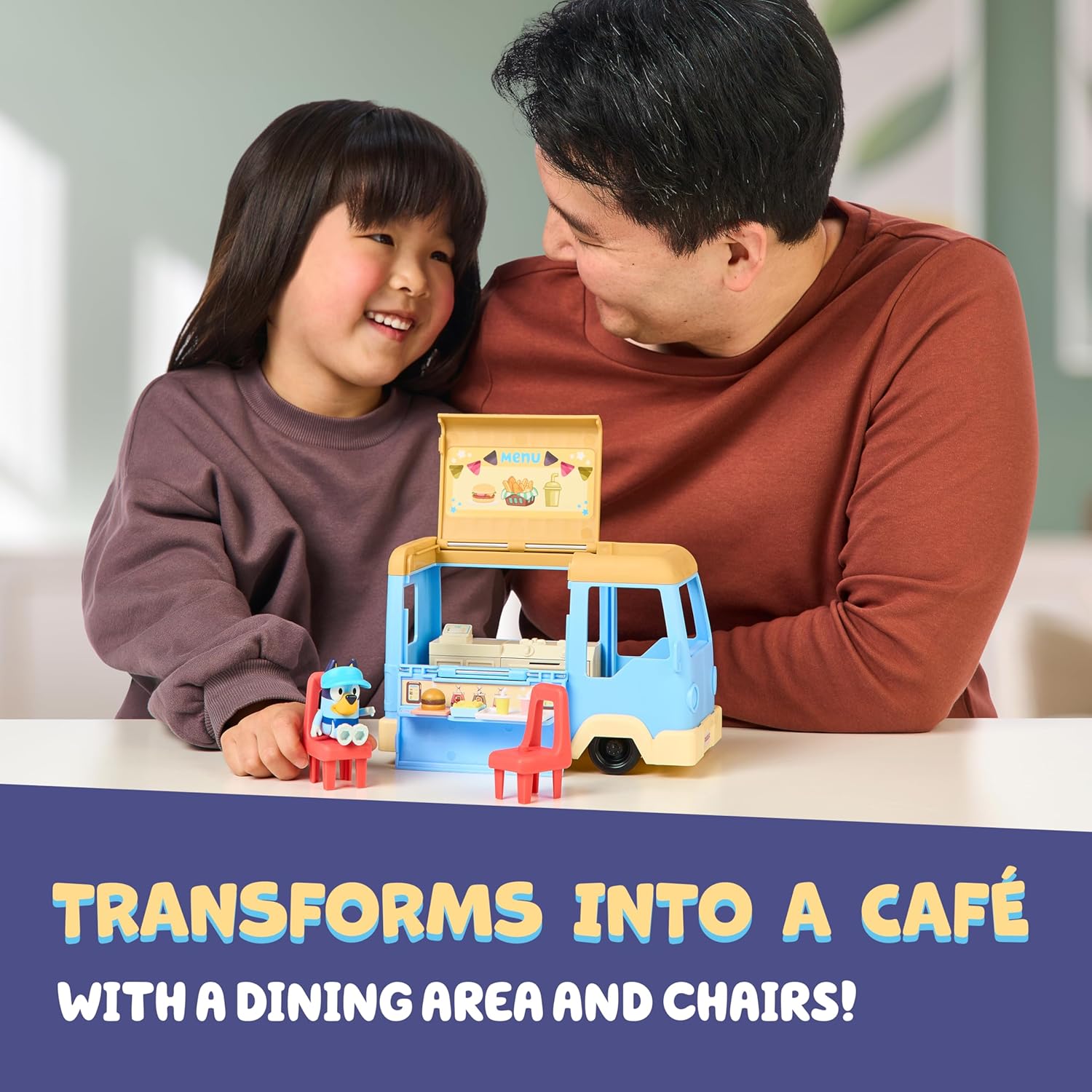 Bluey Lets Play Chef Food Truck Toy Vehicle Playset