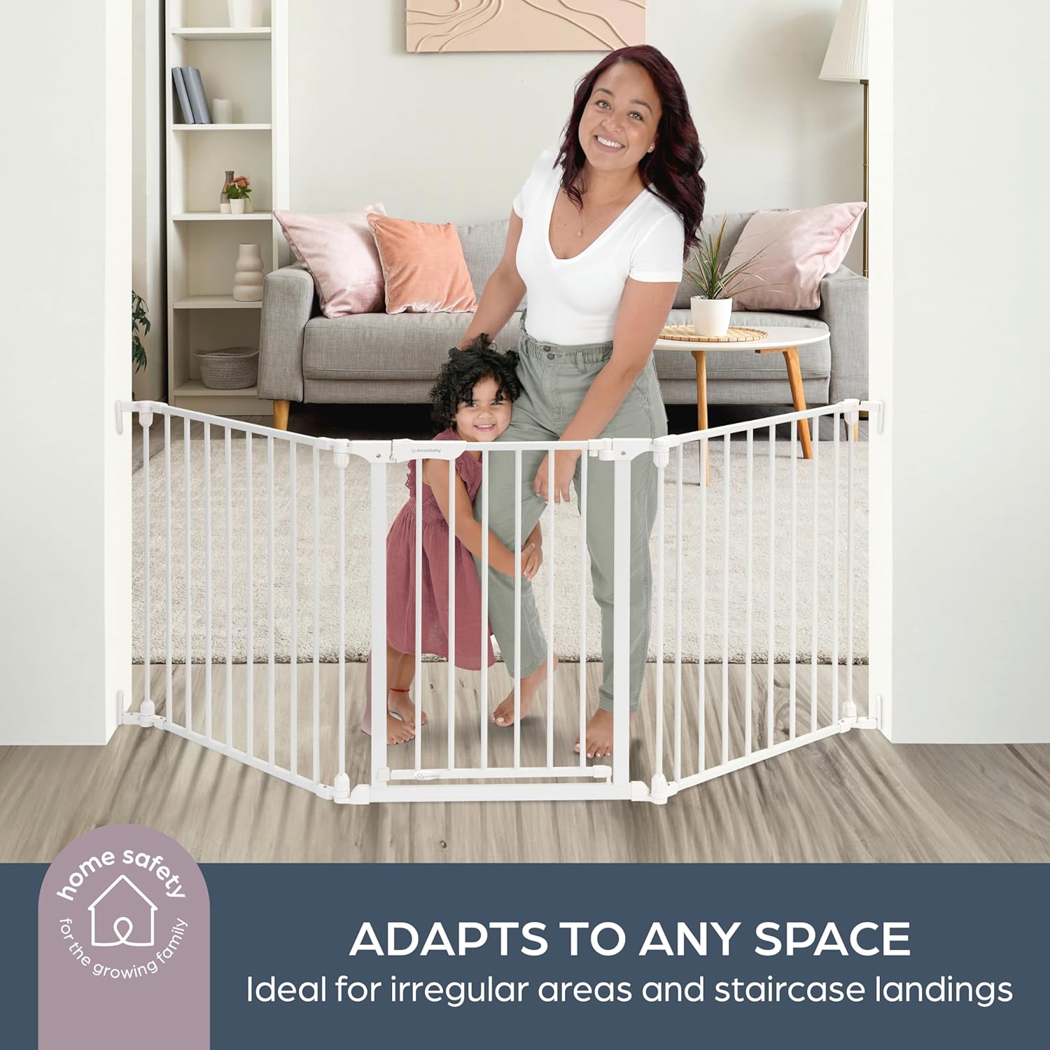 Dreambaby Discovery 76.5" Extra Wide 3 Panel Adapta-Gate (for 74.5-195cm)| Baby Safety Gate - Pupsik Singapore