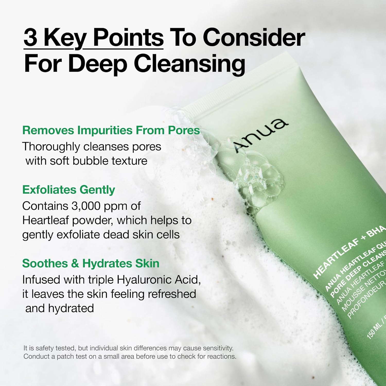 Anua Heartleaf Quercetinol Pore Deep Cleansing Foam, 150ml (Exp 01/29)