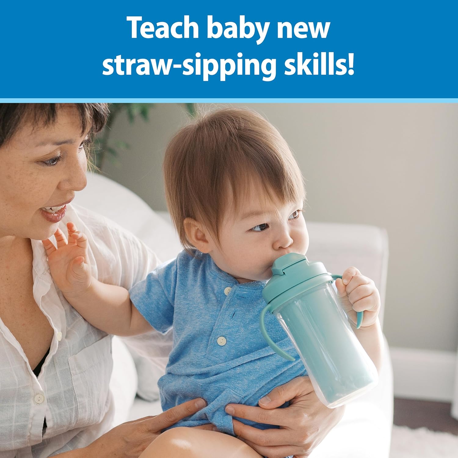 Dr. Brown’s Milestones Insulated Straw Cup, 10oz/300ml - 2pk (4 Colors) | 12M+
