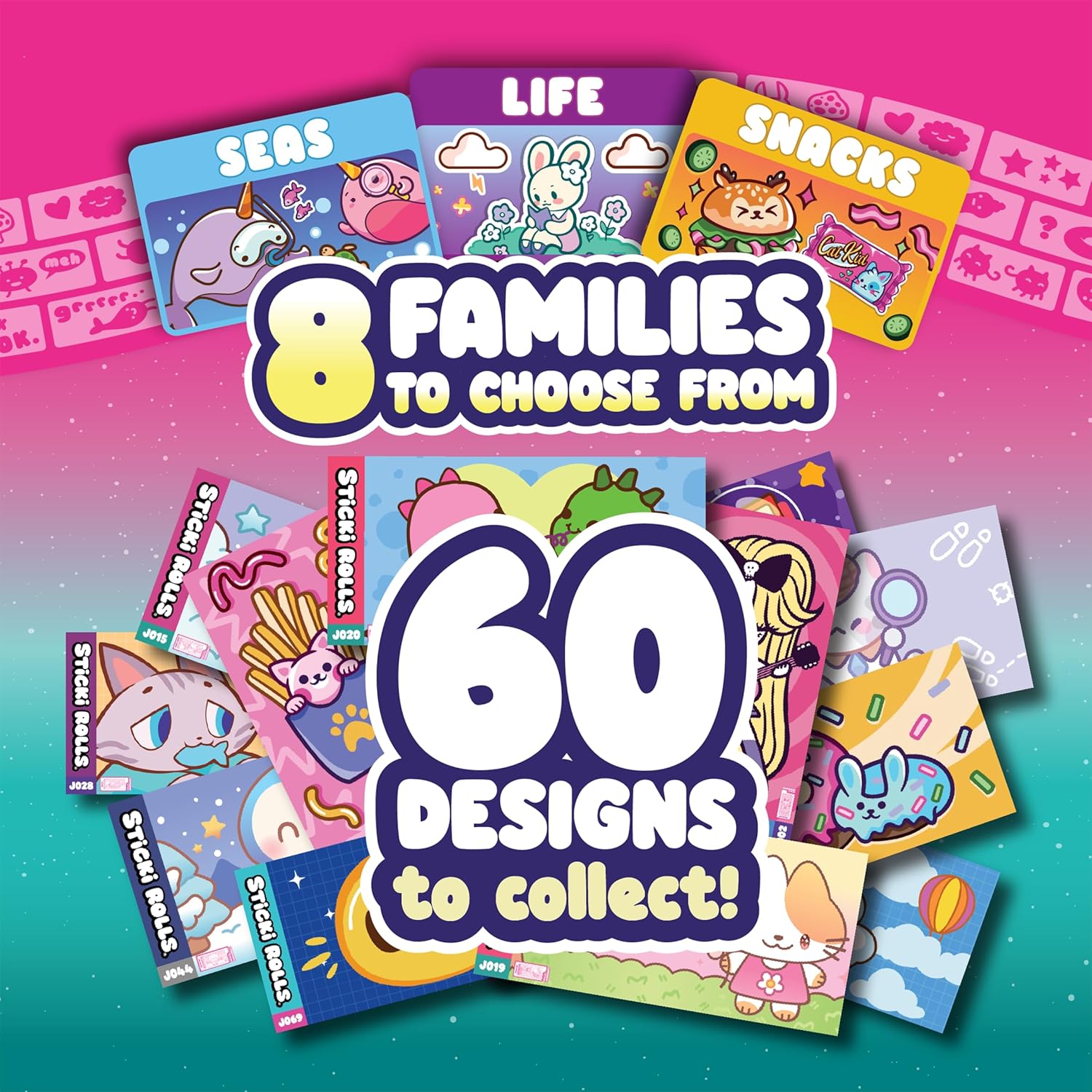 Sticki Rolls Jumbo Stickies, 3pcs
