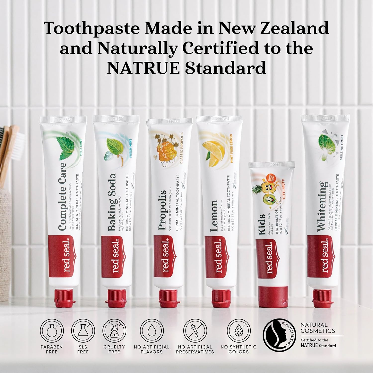 Red Seal Lemon SLS Free Natural Toothpaste, 100g (Exp 01/28)