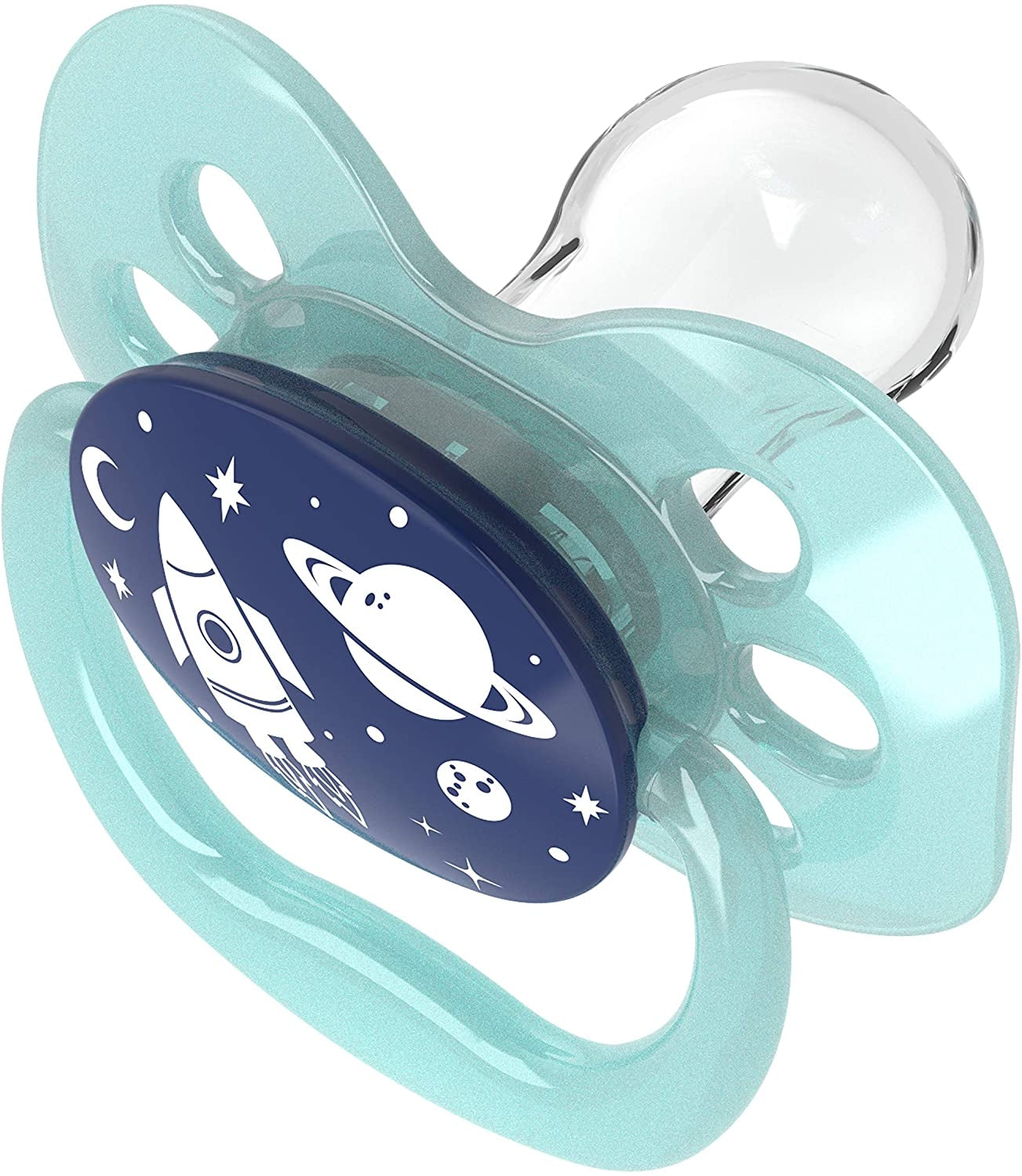 Dr. Brown's Advantage Baby Pacifiers with Clip - Stage 1 (0-6m) (2pc) - Blue