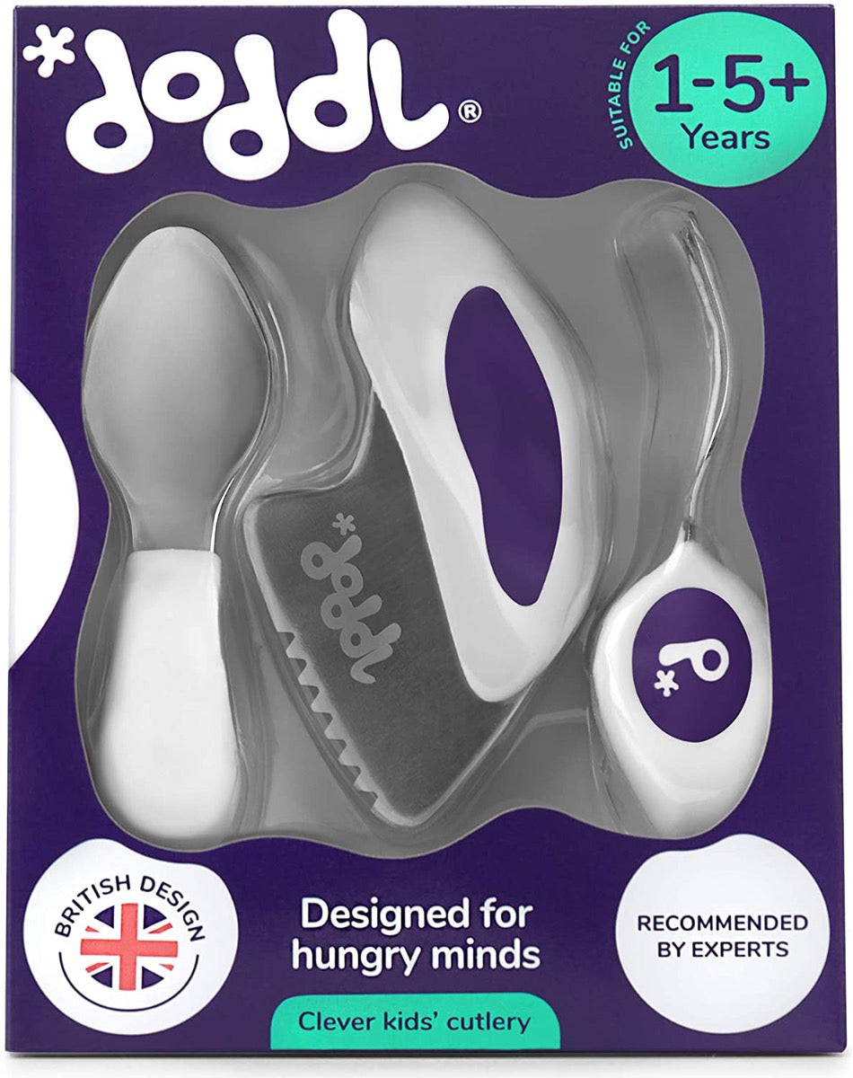 Doddl Baby Knife, Fork & Spoon Set (12m+) - 3 Colors - Pupsik Singapore