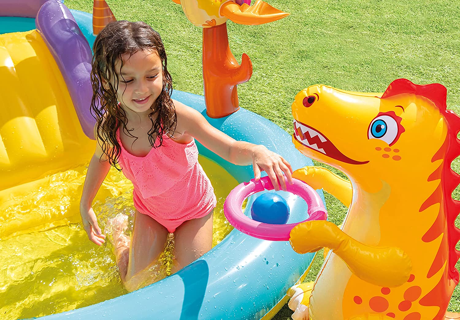 Intex Dinoland Inflatable Play Center Pool w/ Slide