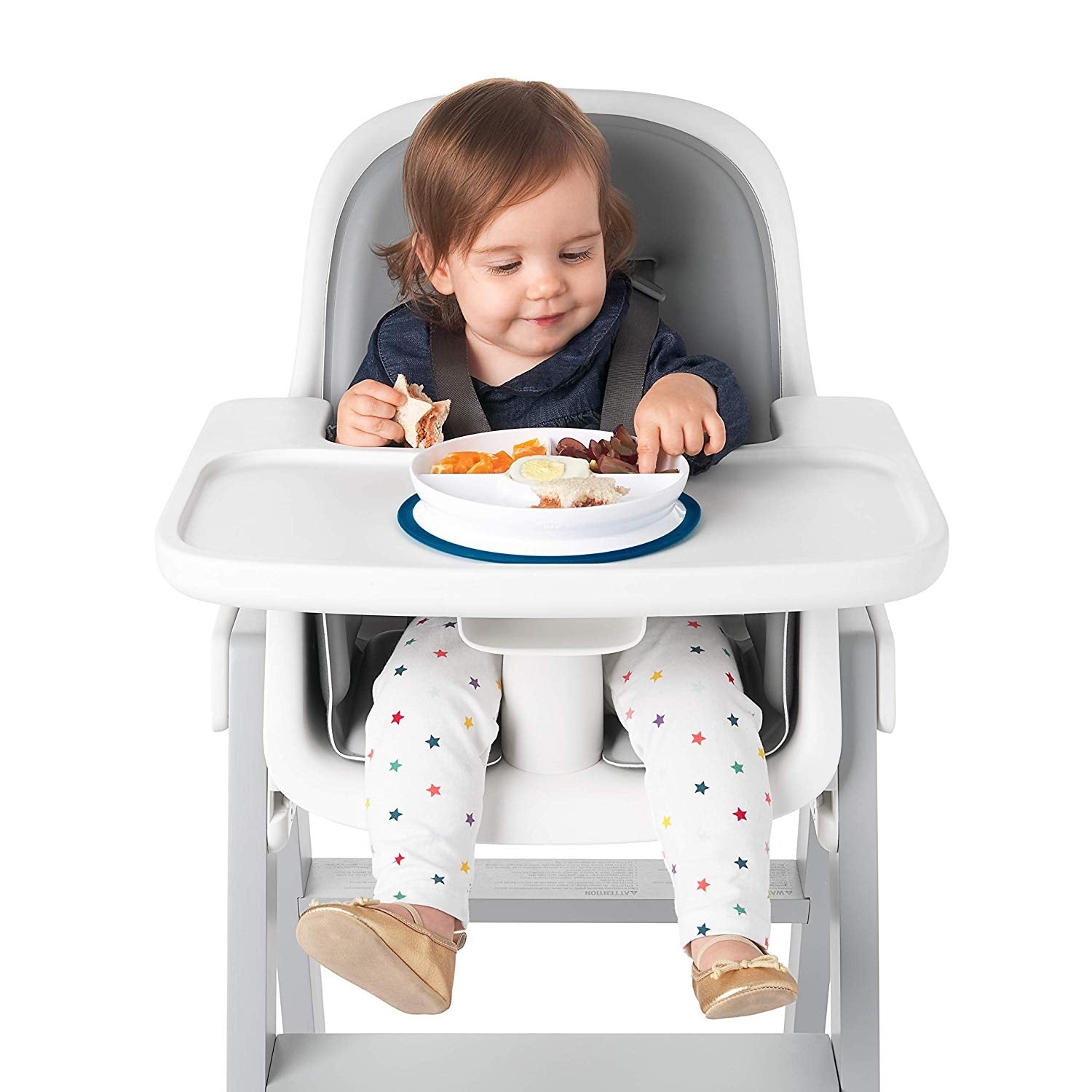 OXO Tot Stick & Stay Suction Divided Baby Plate (5 Colours) - Pupsik Singapore