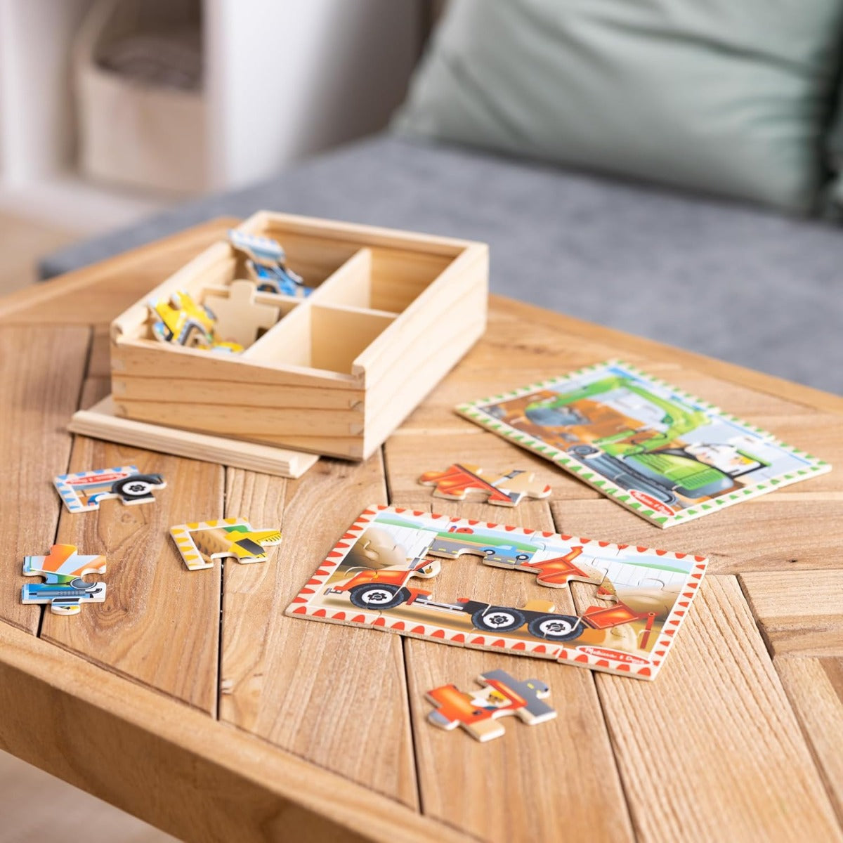 Melissa & Doug Jigsaw Puzzles in a Box, 4 x 12pcs (4 Designs) - Pupsik Singapore
