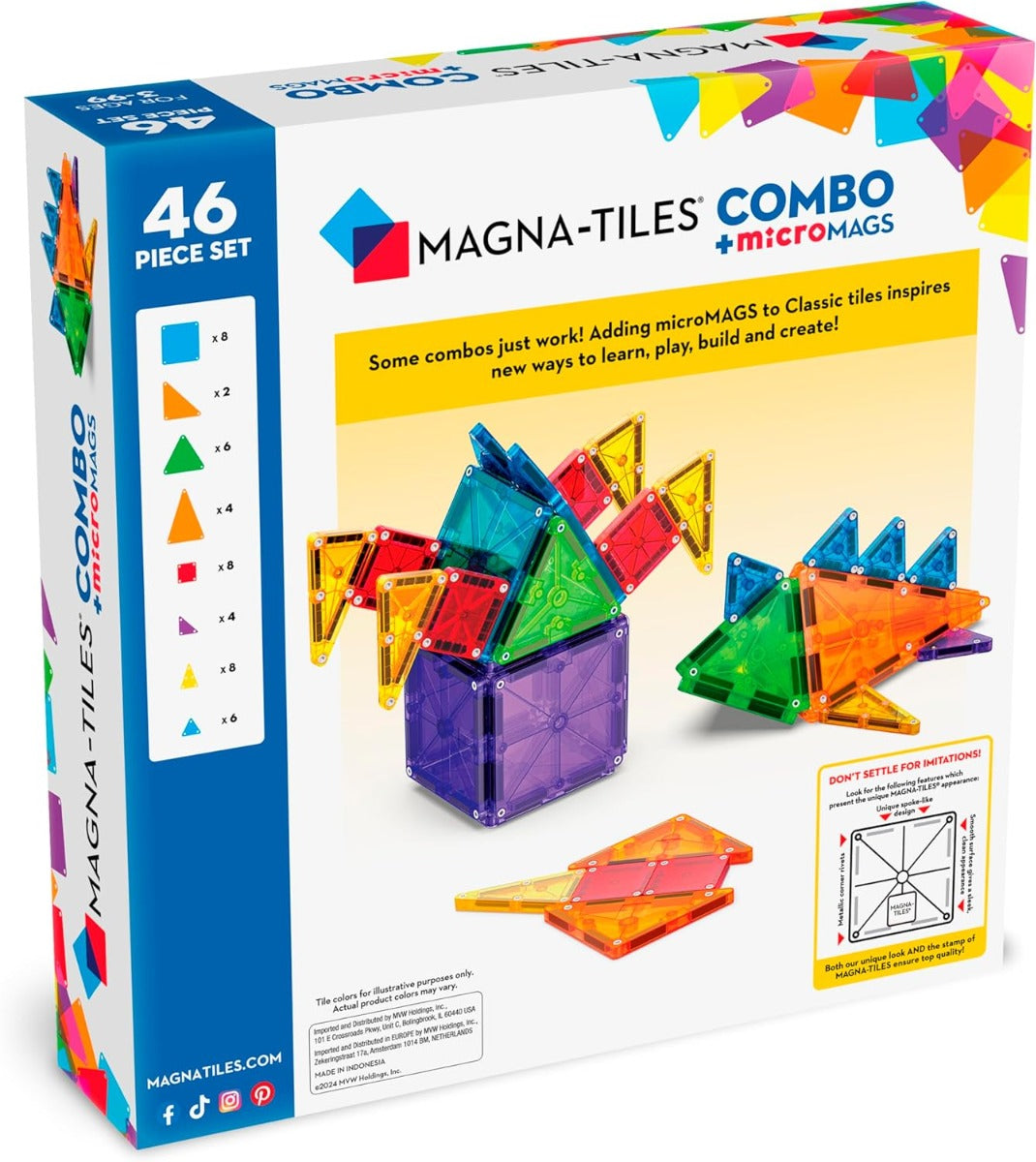 Magna-Tiles Combo 46-Piece Set + microMAGs