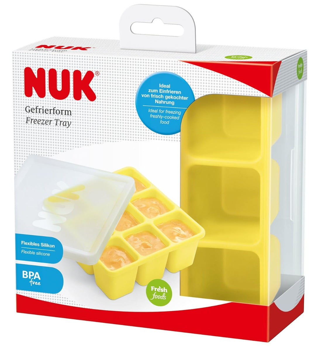 NUK Food Cube Tray with Lid by Annabel Karmel (9x60ml)