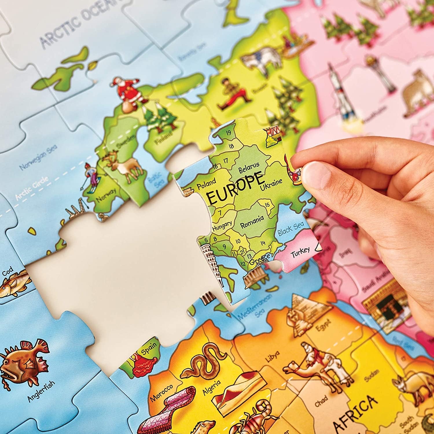 Orchard Toys World Map Giant Jigsaw Puzzle & Poster