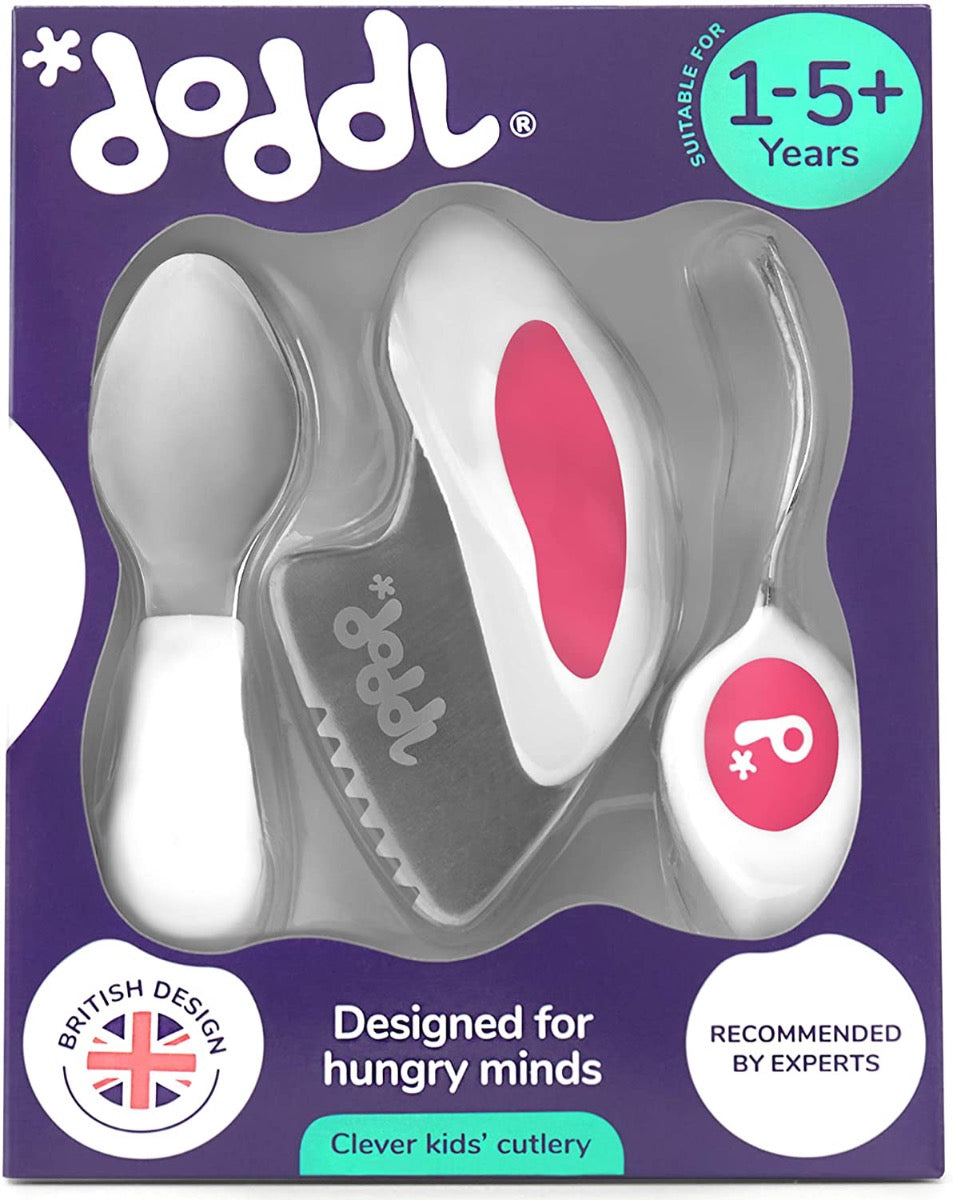 Doddl Baby Knife, Fork & Spoon Set (12m+) - 3 Colors - Pupsik Singapore