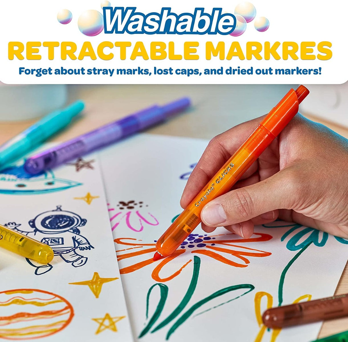 Crayola Clicks Retractable Markers, 10ct