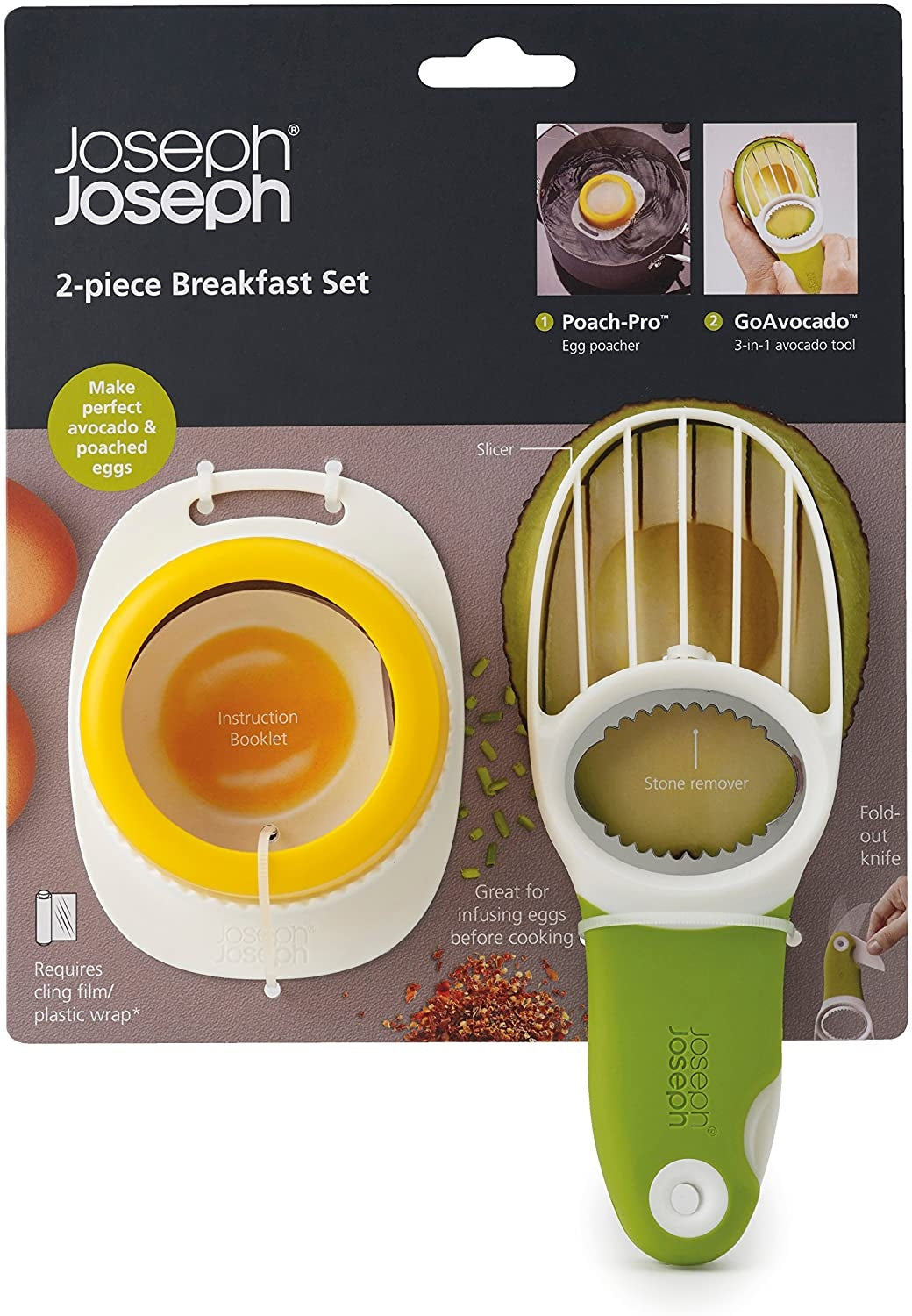 Joseph Joseph Poach-Pro & GoAvocado 2-piece Breakfast Set
