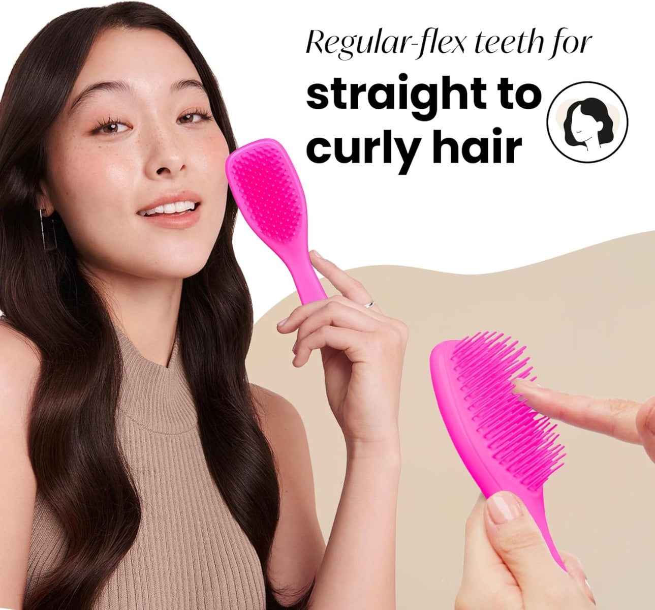 Tangle Teezer The Ultimate Detangler Mini Hairbrush, Straight & Curly (10 Colors)