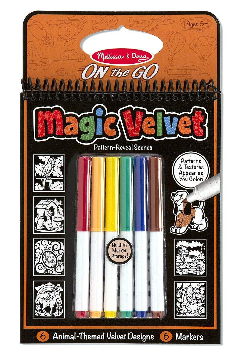 Melissa & Doug On the Go Magic Velvet Travel Activity Kit - Animal