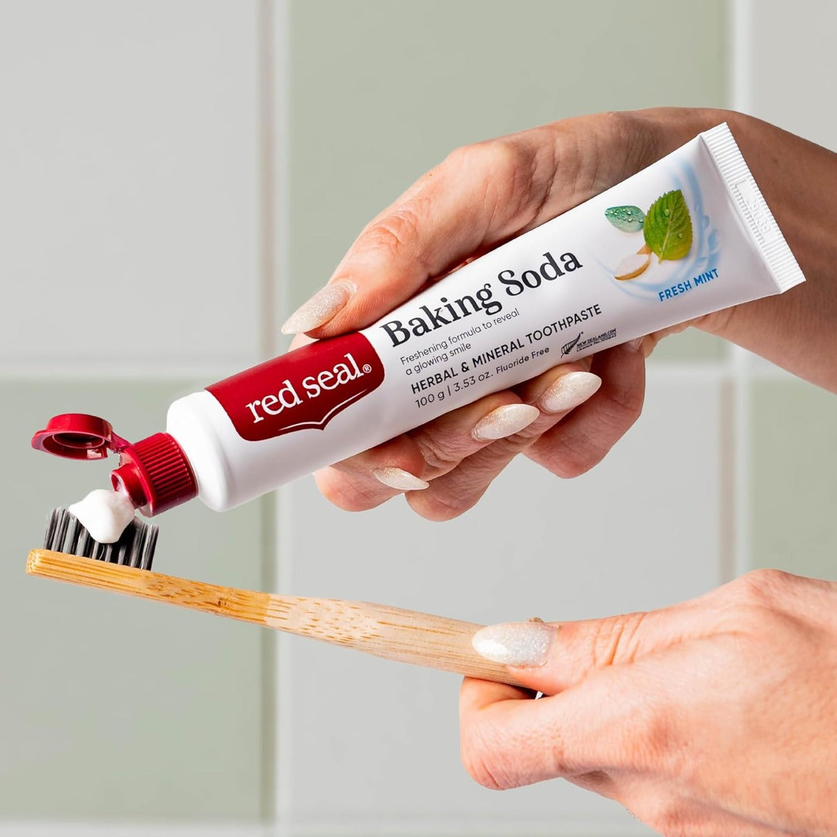 Red Seal Baking Soda Fresh Mint Natural Toothpaste, 100g (Exp 12/27)