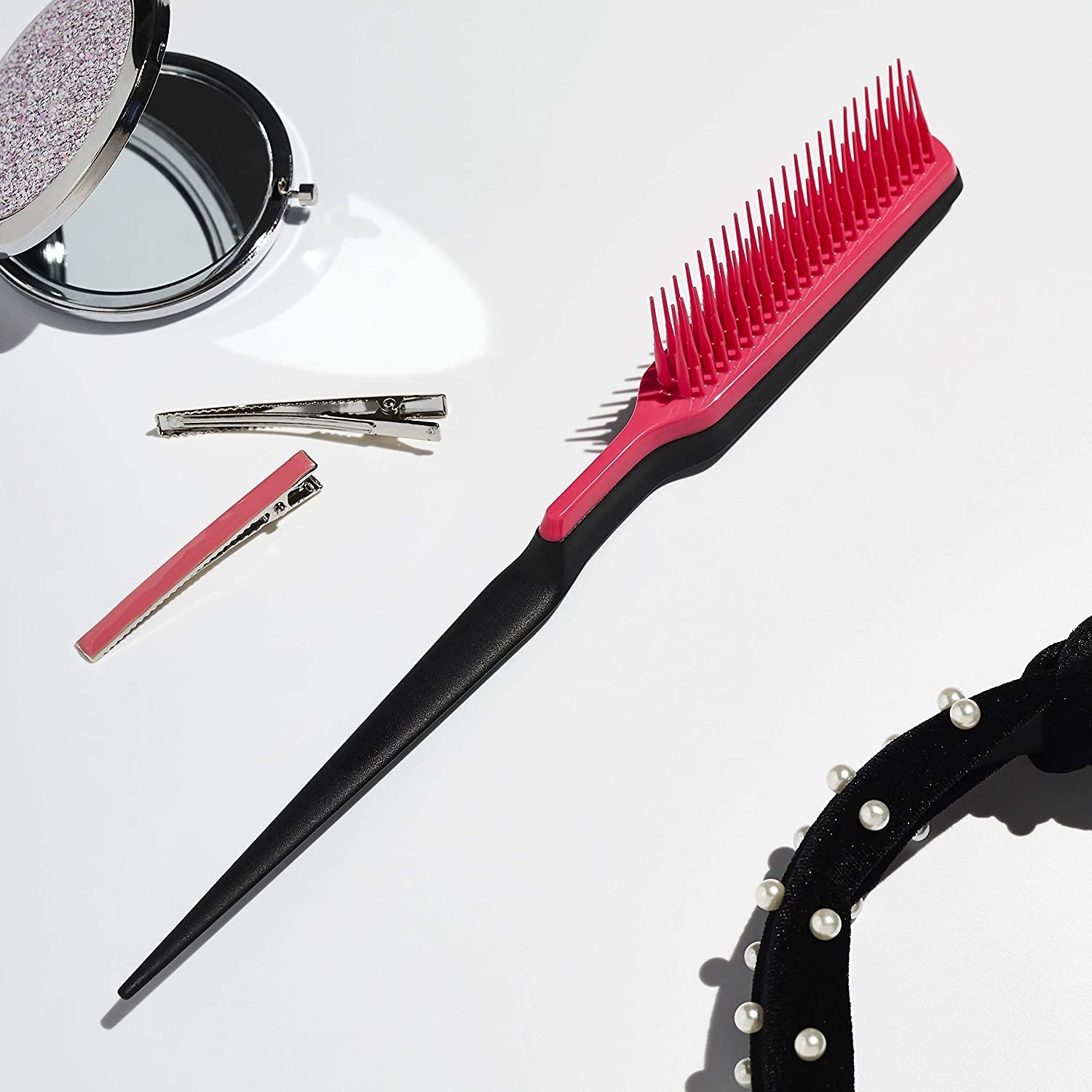 Tangle Teezer The Ultimate Volumizer Back-Combing Hairbrush - Black Pink