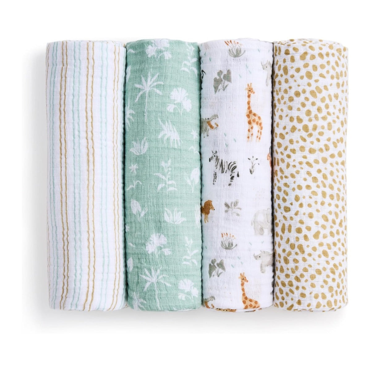 Aden Anais Essentials Muslin Cotton Swaddle (44 x 44 in), 4pk (31 Designs) - Pupsik Singapore