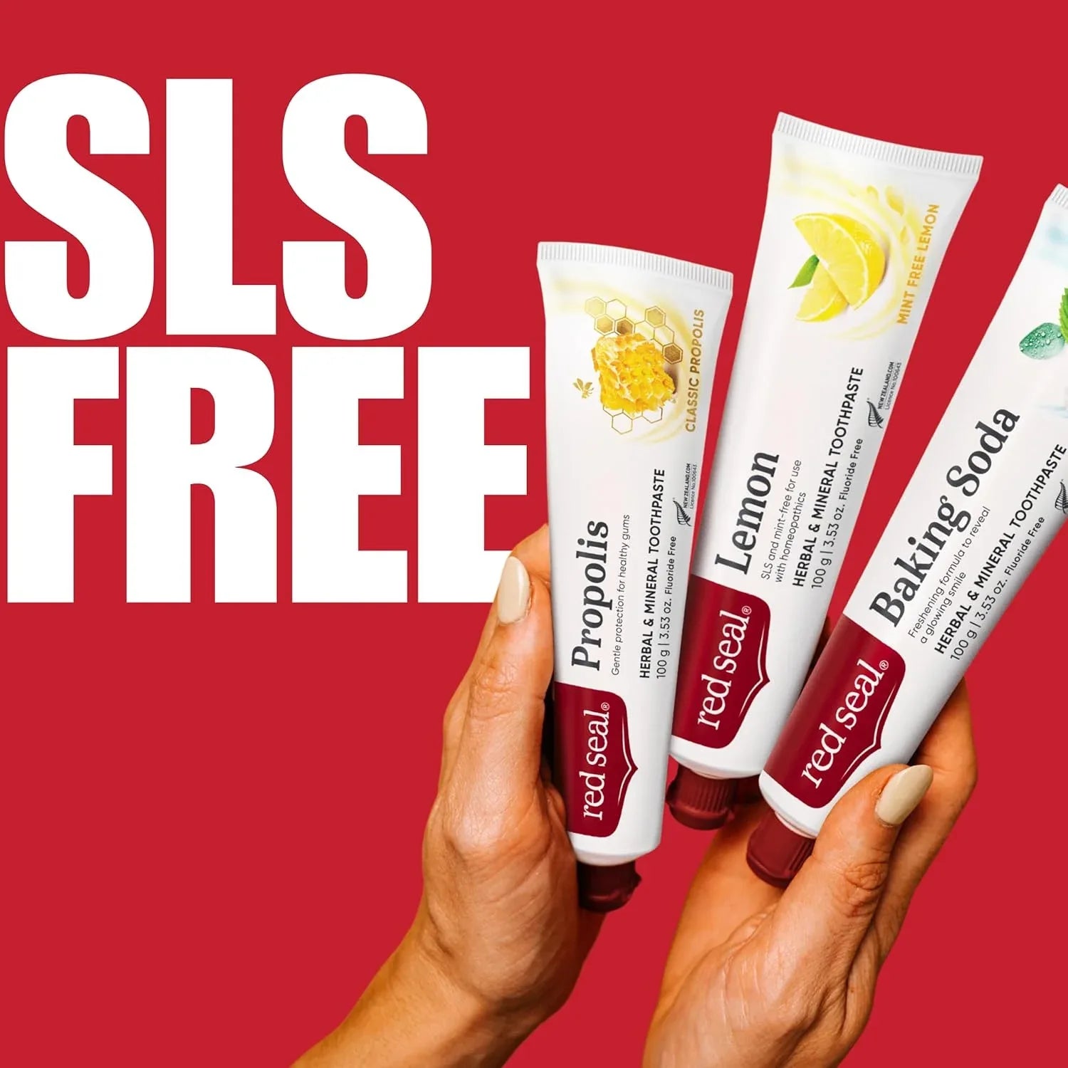Red Seal Lemon SLS Free Natural Toothpaste, 100g (Exp 01/28