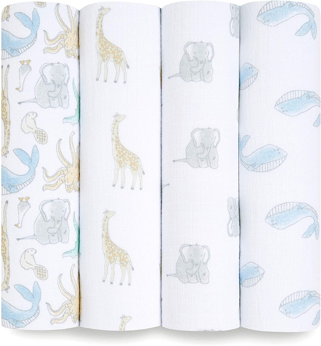 Aden Anais Essentials Muslin Cotton Swaddle (44 x 44 in), 4pk (31 Designs) - Pupsik Singapore