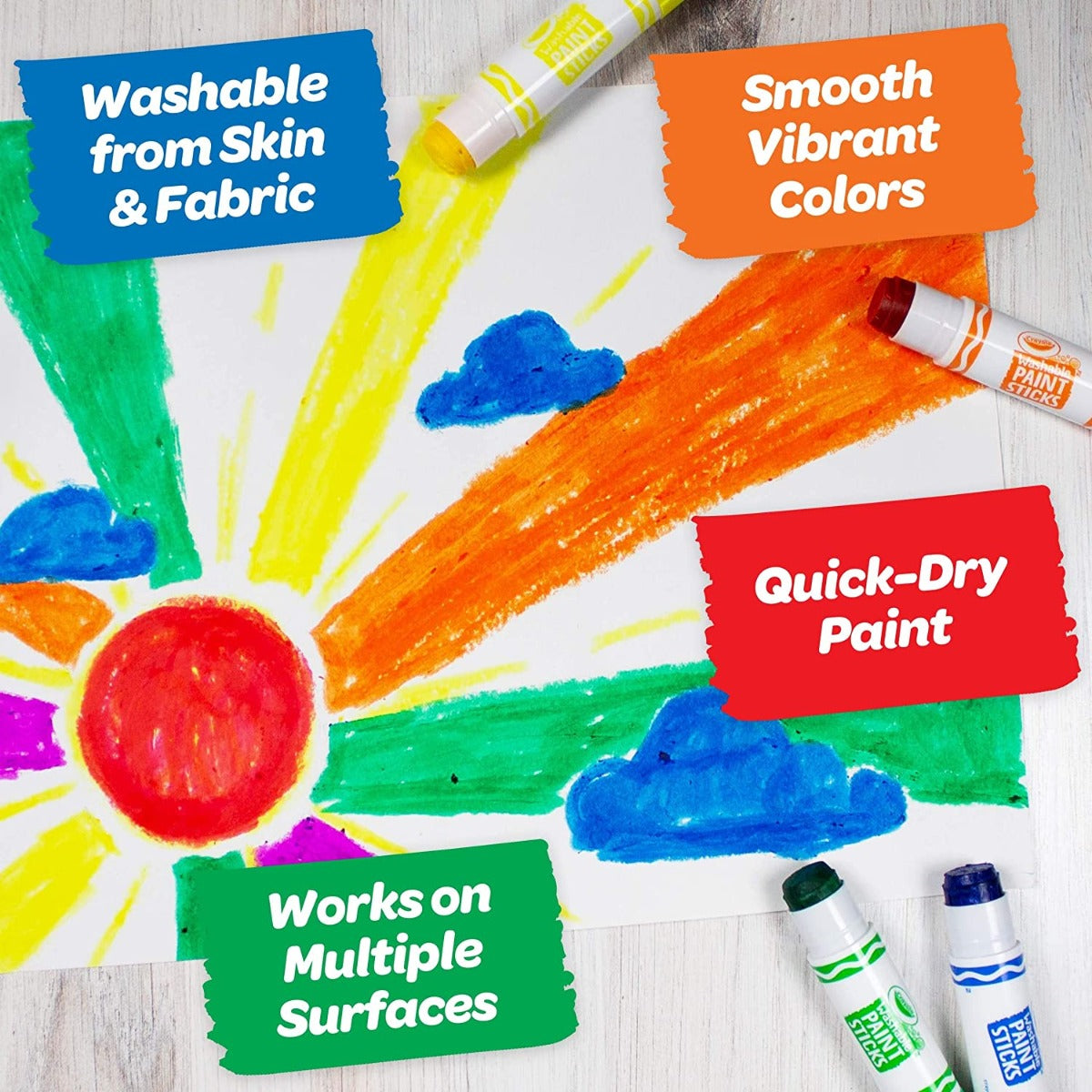 Crayola Washable Paint Sticks, 6pk