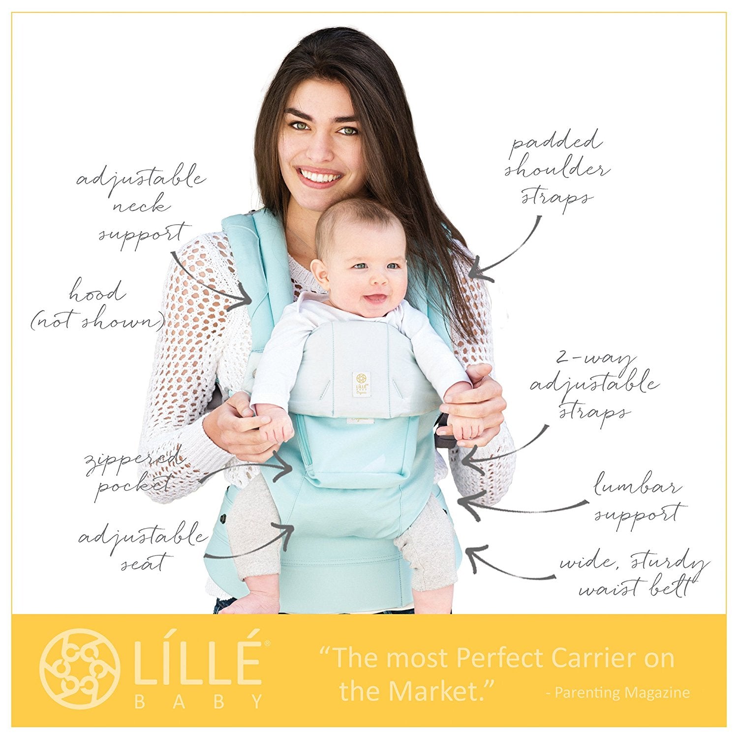 Lillebaby 6-in-1 Complete Organic Baby Carrier - Green Meadow
