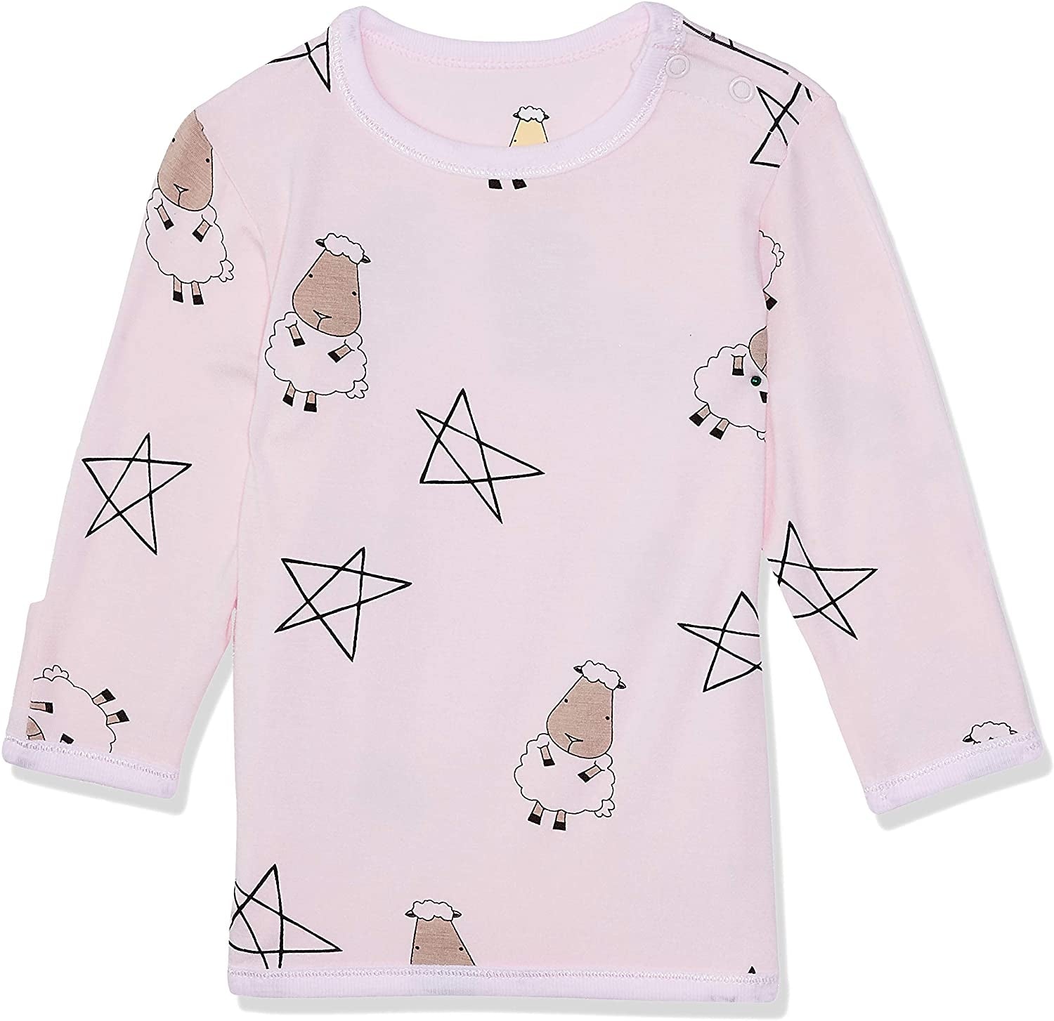 Baa Baa Sheepz Baby Long Sleeve Pyjama Set - Big Star & Sheepz Pink/Big Sheep Grey