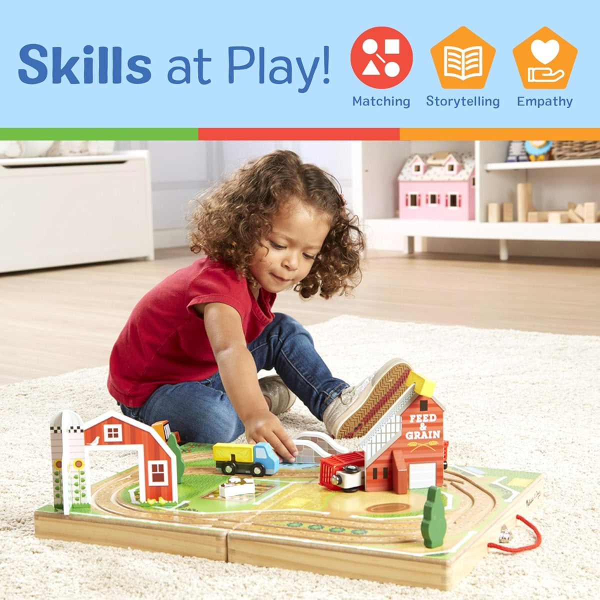 Melissa & Doug Take-Along Farm Wooden Play Set