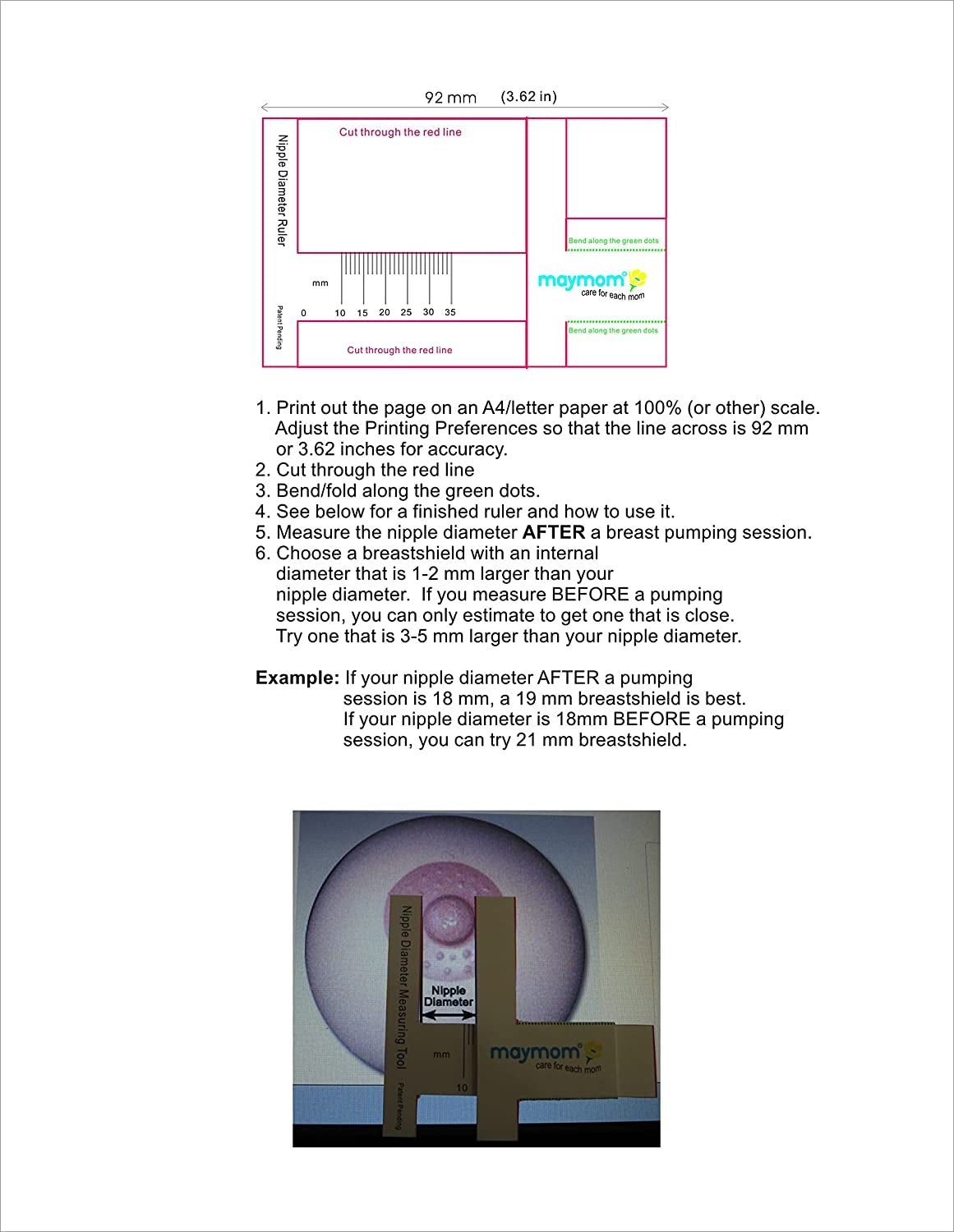 Maymom Flange for Spectra with Valve & Membrane (Narrow-Neck), 1pc (9 sizes, 15-36mm)