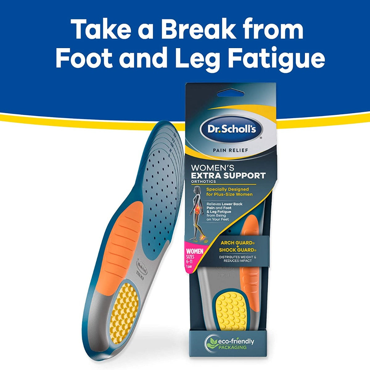 Dr Scholl's Pain Relief Extra Support Orthotics - Women's (US 6-11)