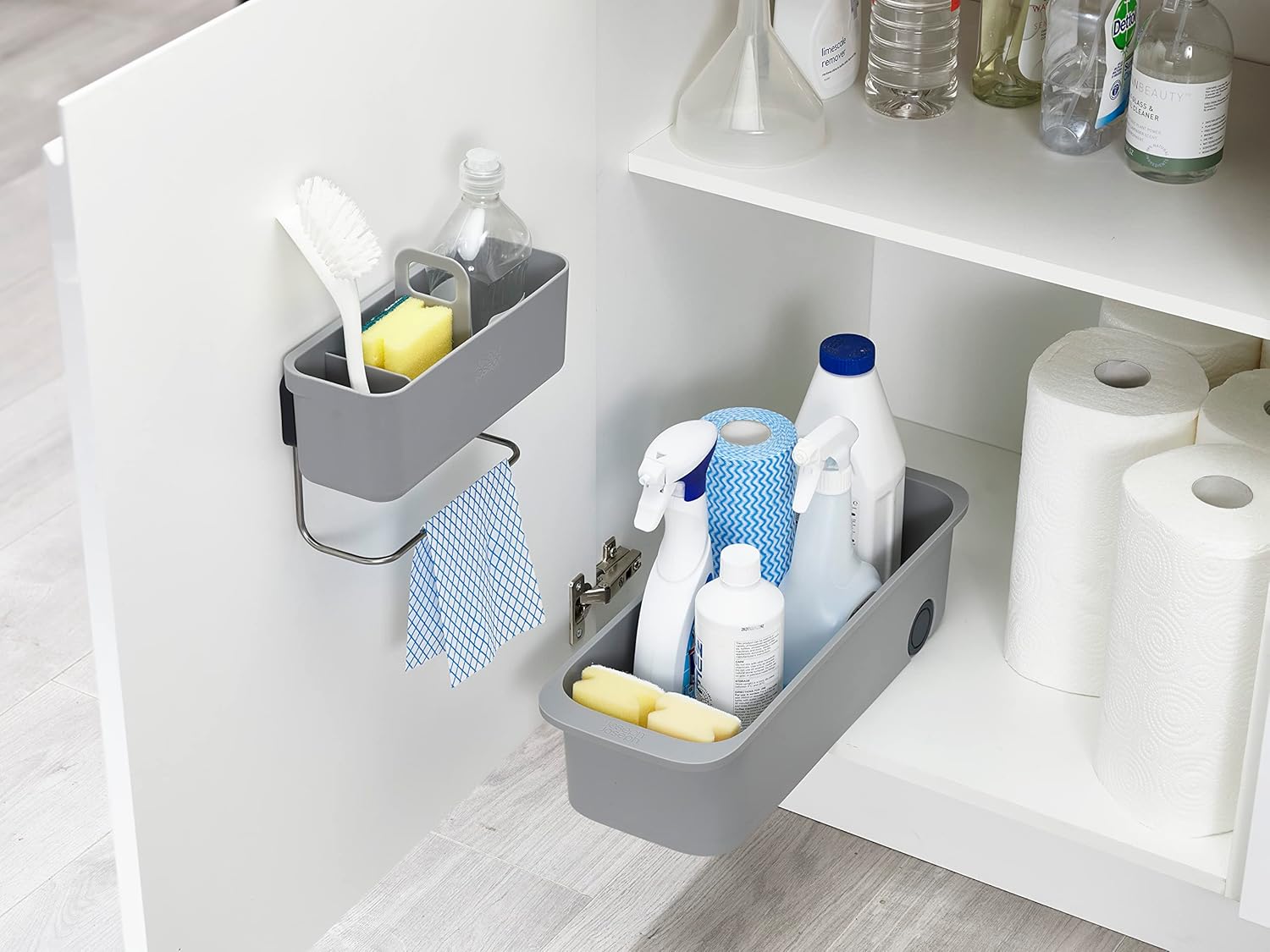 Joseph Joseph DoorStore In-Cupboard Sink Tidy - Grey