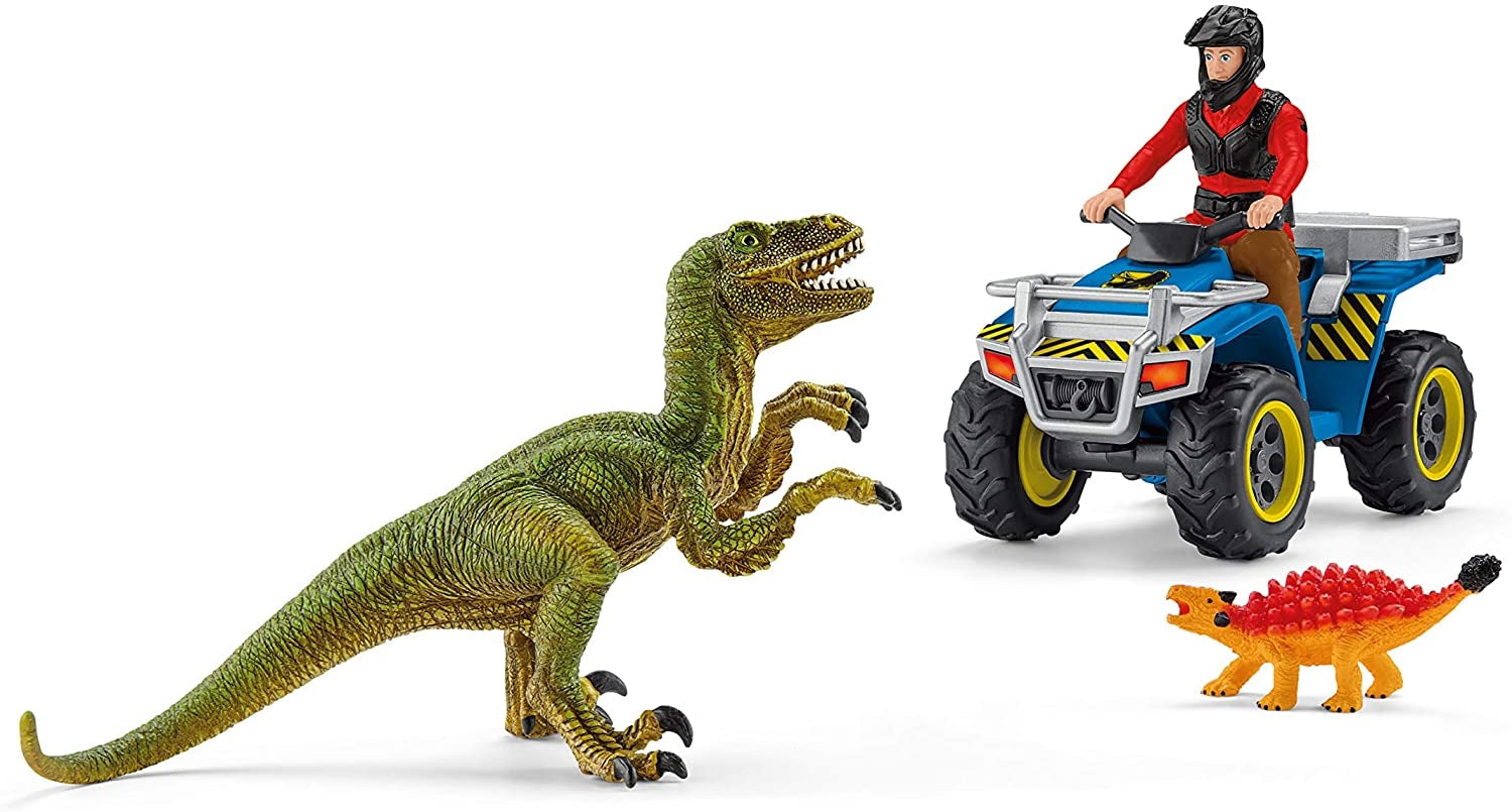 Schleich Quad Escape From Velociraptor Playset