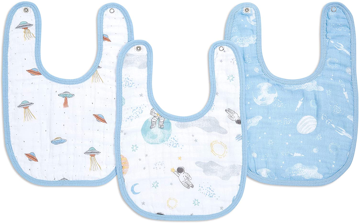 Aden Anais Essentials Snap Bib, 3pk (10 Designs)