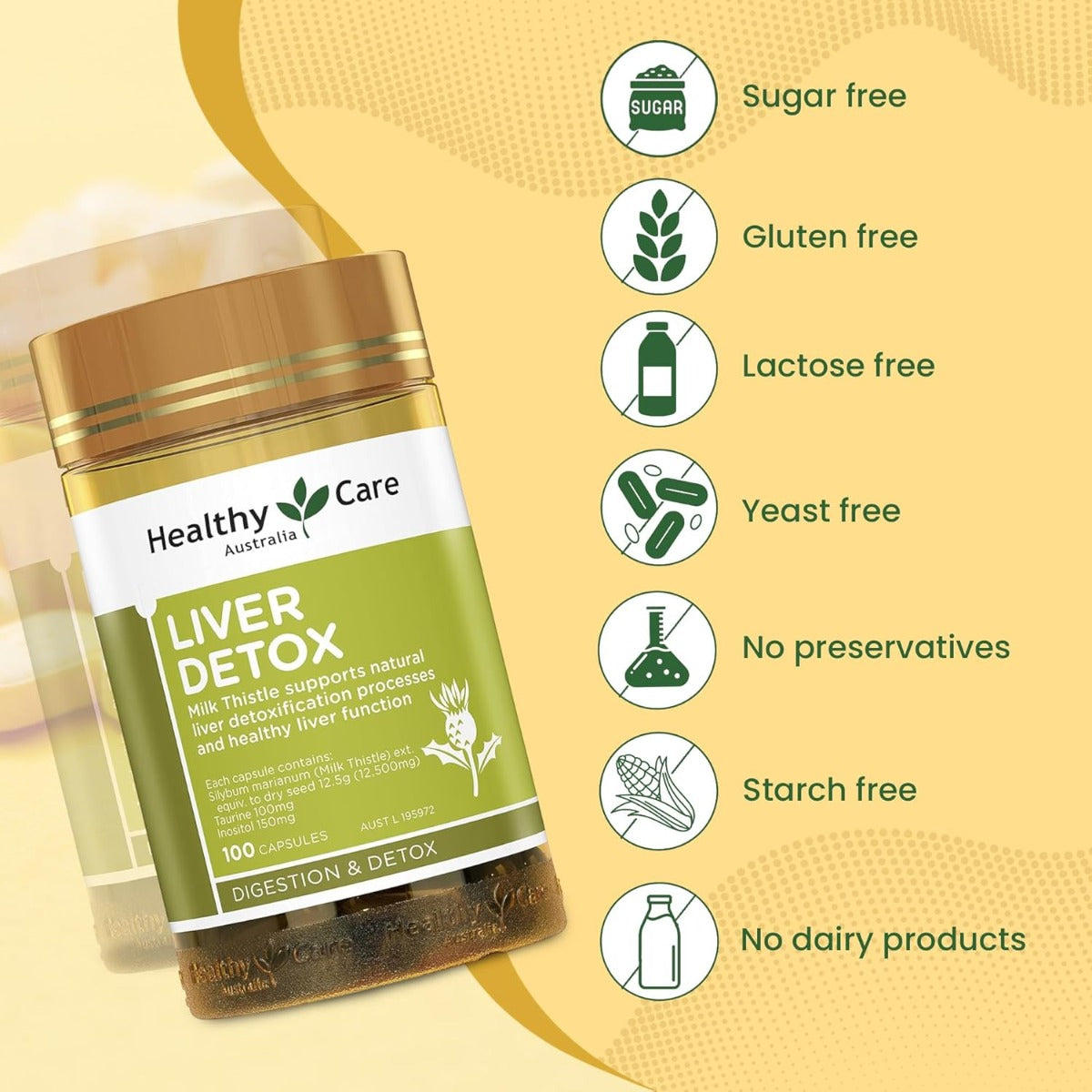 Healthy Care Liver Detox, 100 Capsules (Exp 08/27)