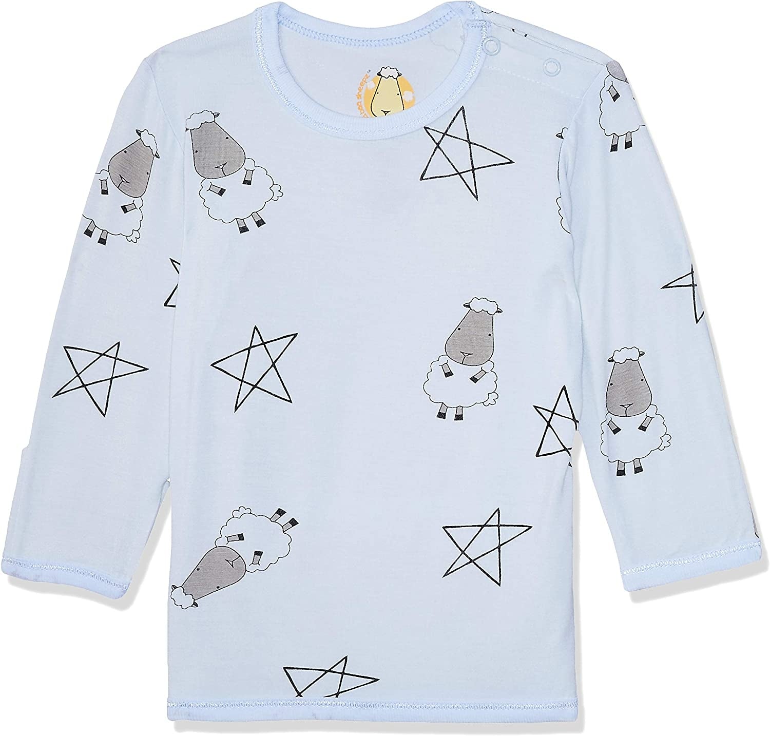 Baa Baa Sheepz Baby Long Sleeve Pyjama Set - Big Star & Sheepz Blue/Big Sheep Grey (3 Sizes)