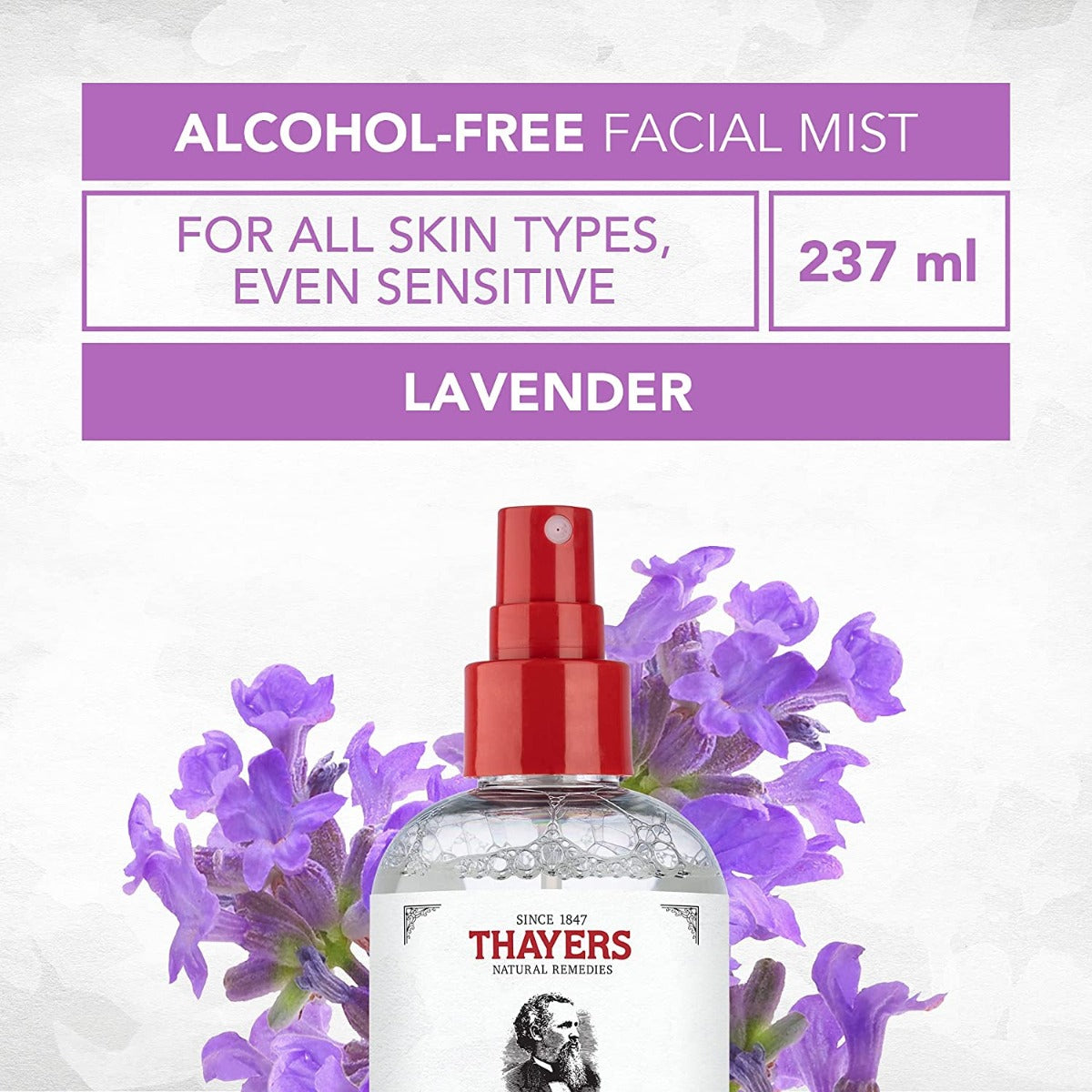 Thayers Witch Hazel Facial Mist w/ Aloe Vera, 237ml – Lavender