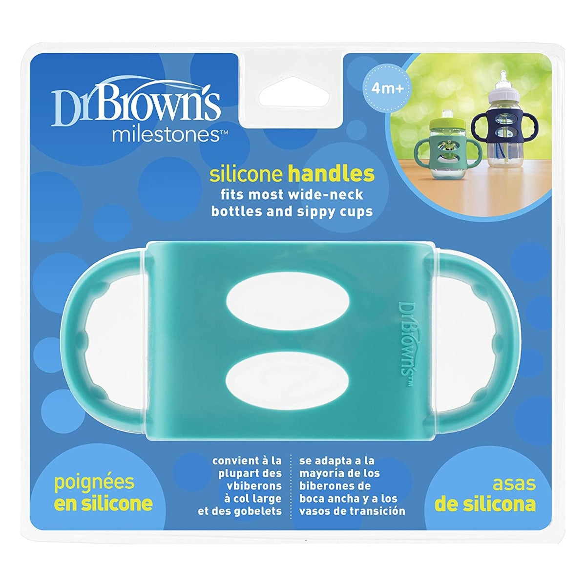 Dr. Brown's Milestones Silicone Handles for Wide Neck Bottles (3 Colors) - Pupsik Singapore