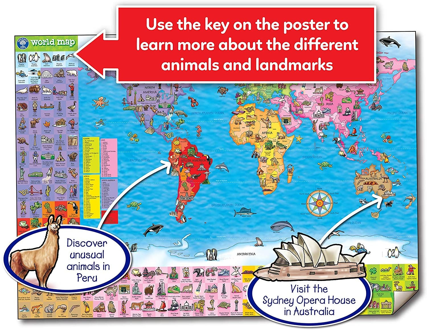 Orchard Toys World Map Giant Jigsaw Puzzle & Poster