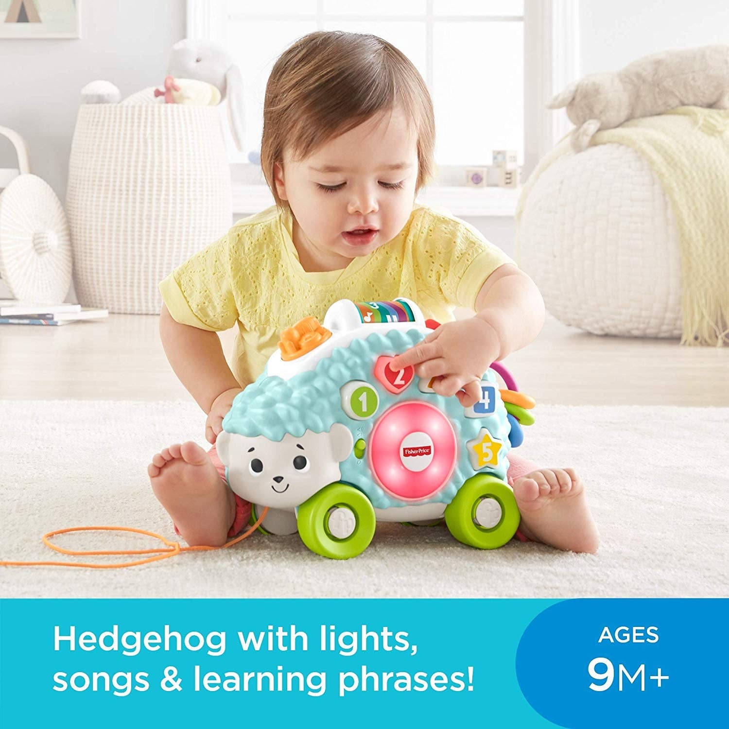 Fisher Price Happy Shapes Hedgehog Pull Toy