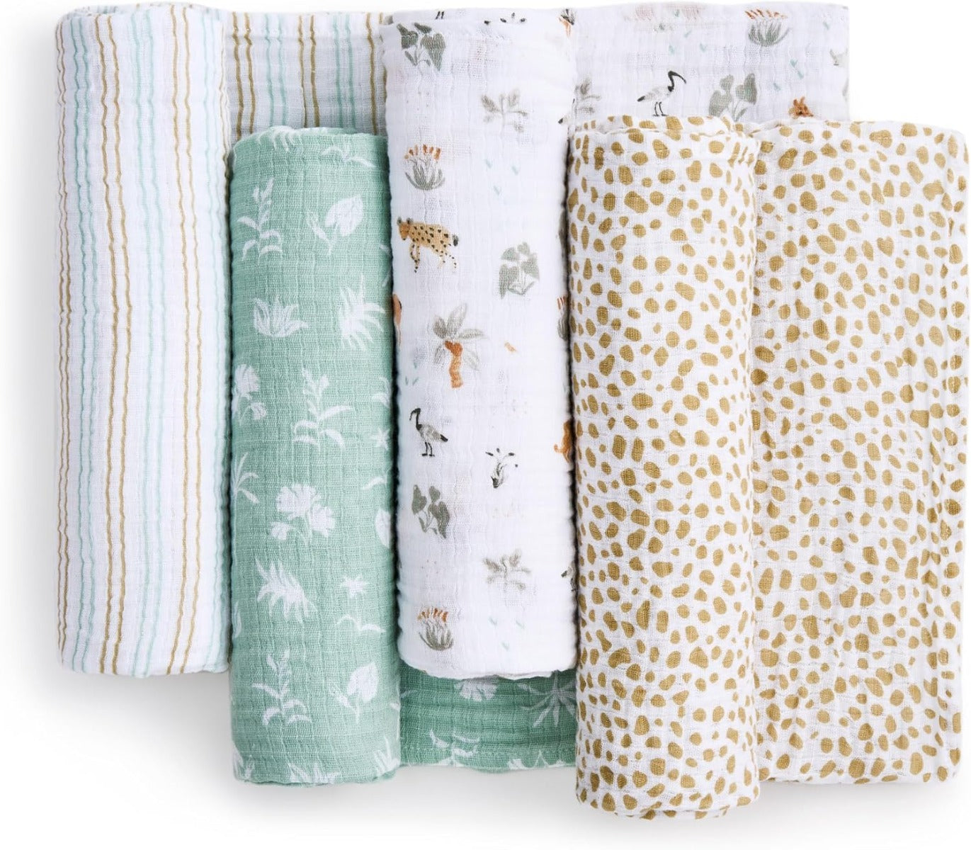 Aden Anais Essentials Muslin Cotton Swaddle (44 x 44 in), 4pk (31 Designs) - Pupsik Singapore